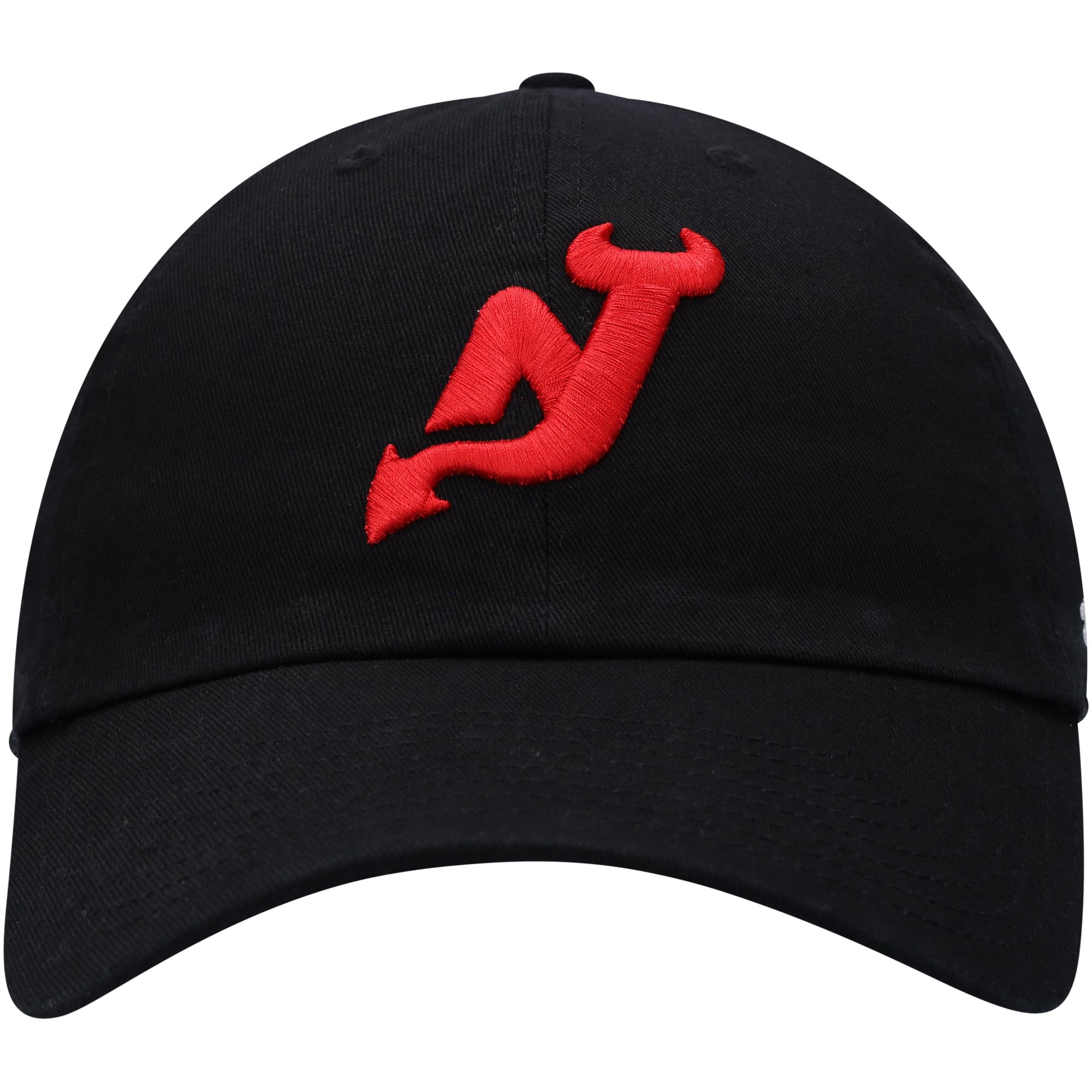 Men's '47 Black New Jersey Devils Alternate Logo Clean Up Adjustable Hat