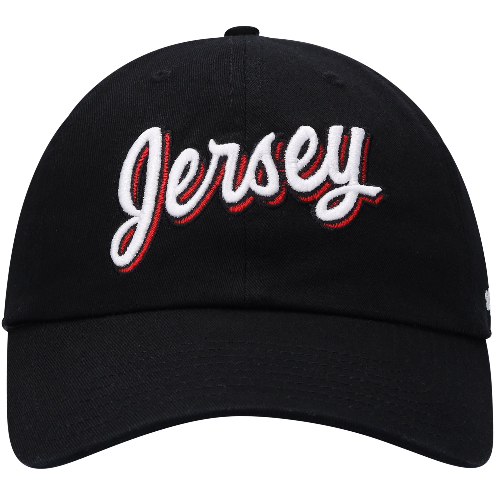 Men's '47 Black New Jersey Devils Script Jersey Clean Up Adjustable Hat