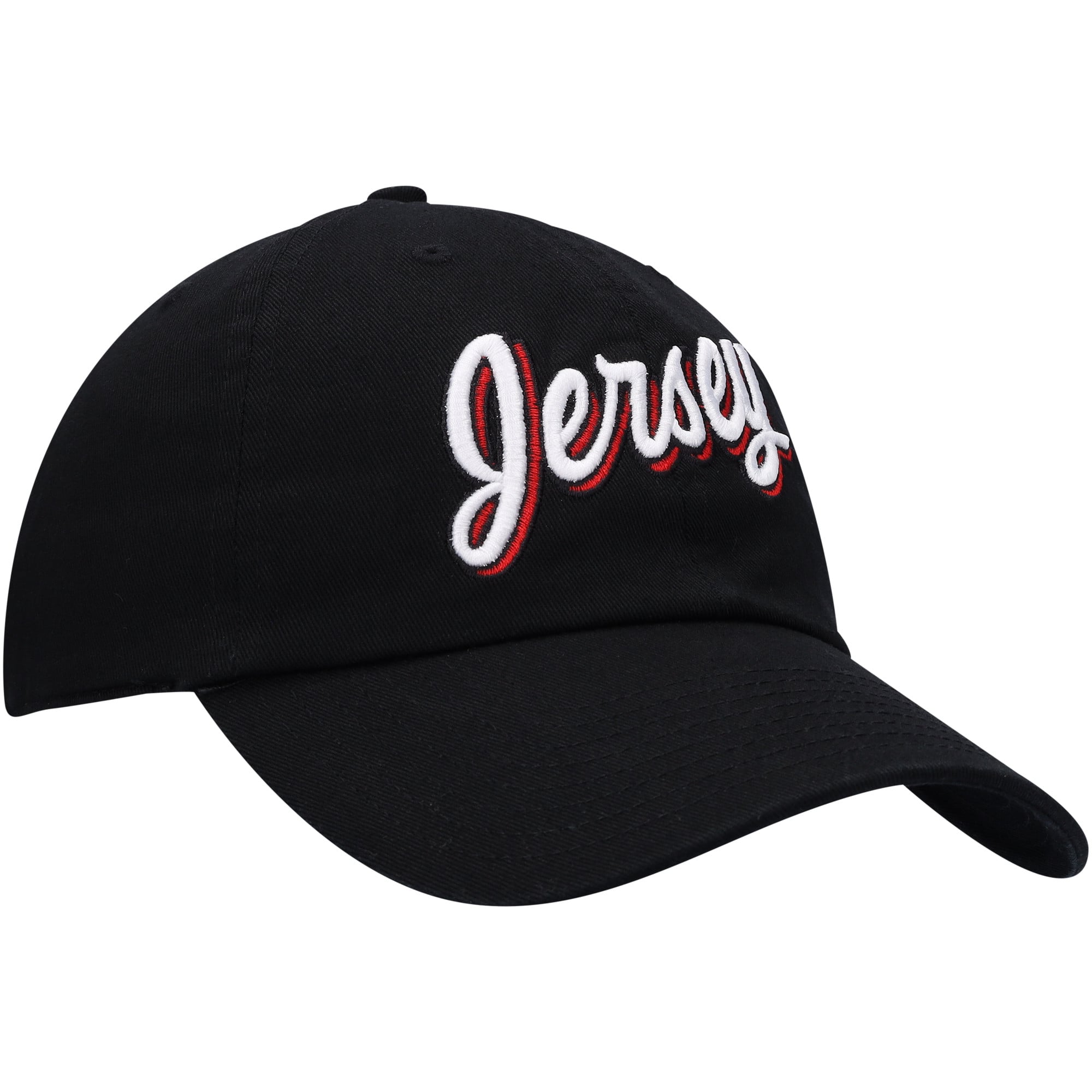 Men's '47 Black New Jersey Devils Script Jersey Clean Up Adjustable Hat
