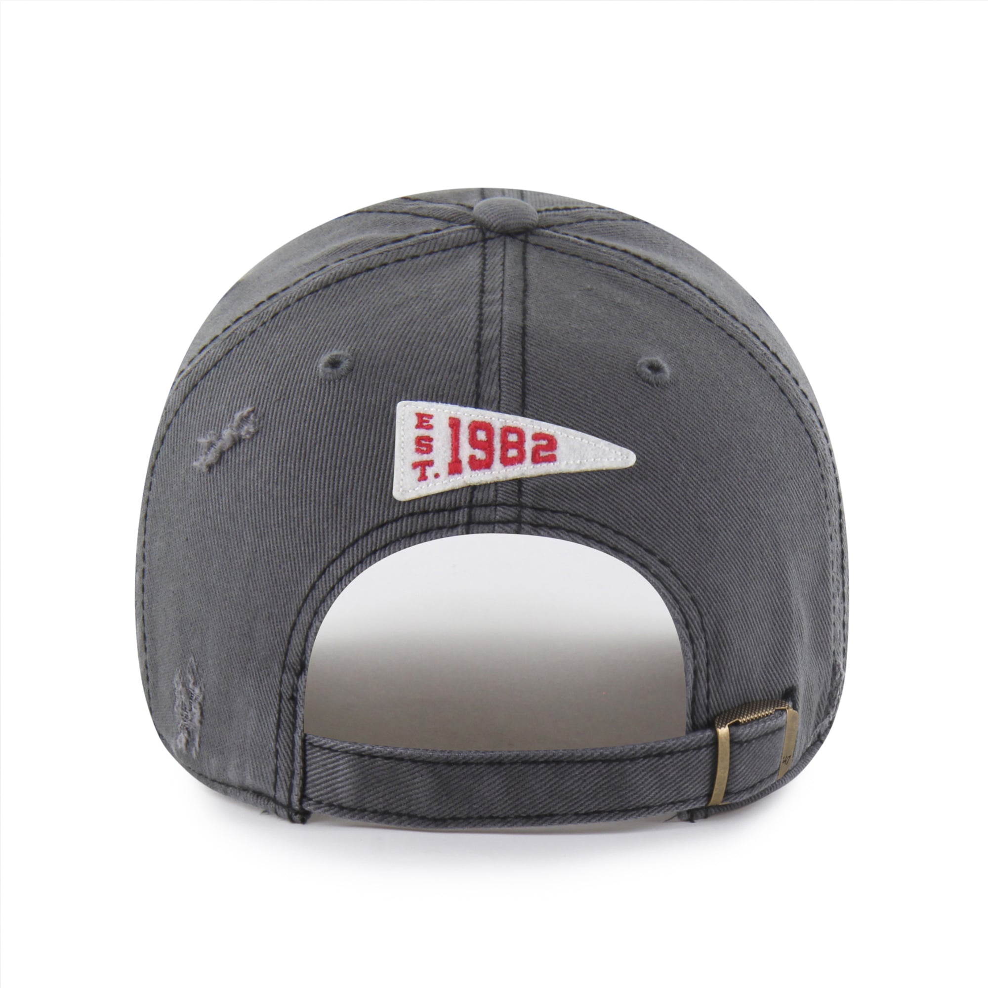 Casquette ajustable New Jersey Devils Seymoore noire, modèle 47, avec application vieillie.