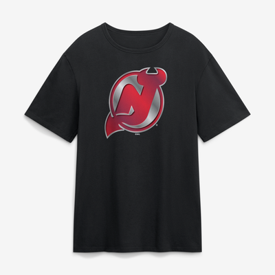 New Jersey Devils  Metallic Mascot T-Shirt - Black