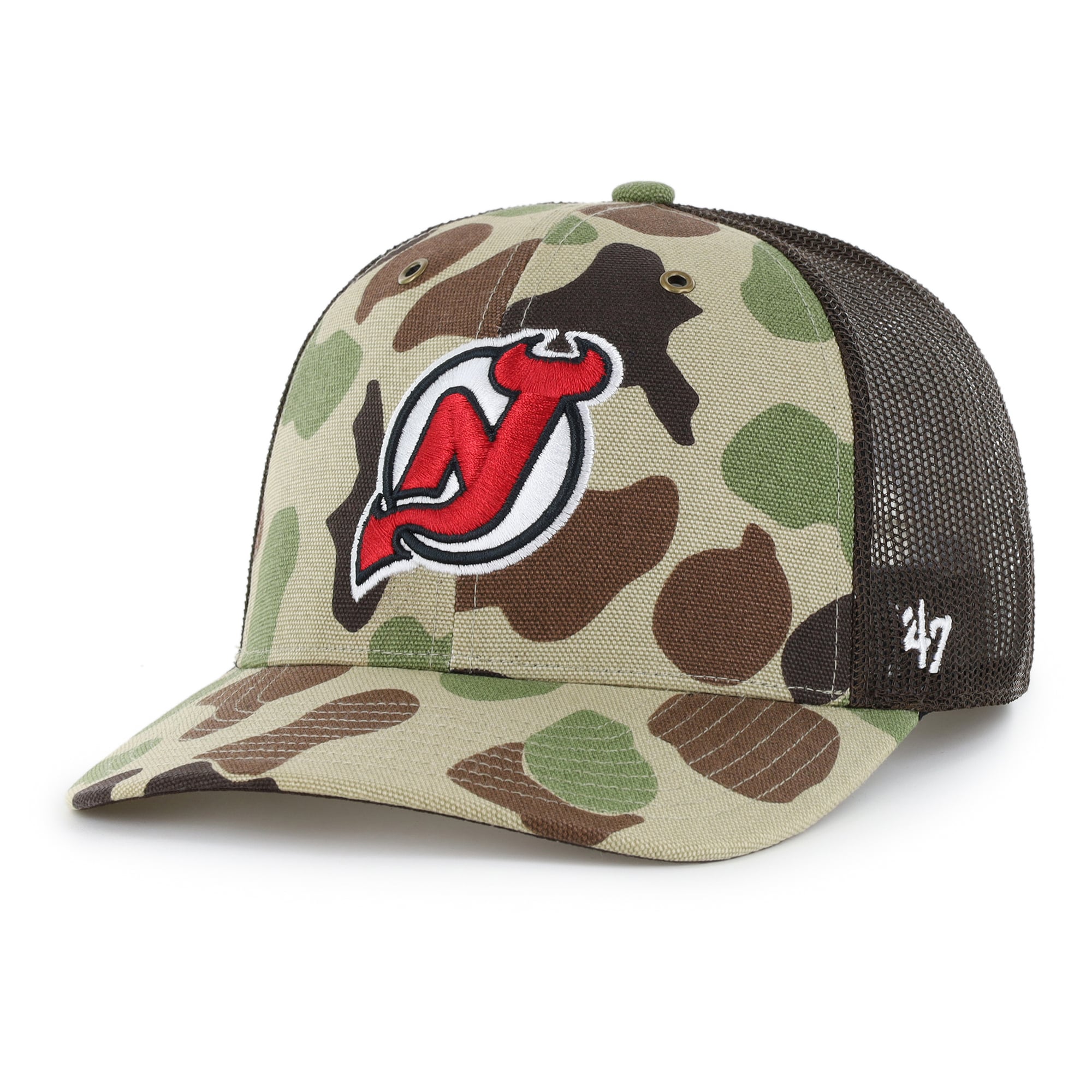 Casquette trucker ajustable Carhartt x '47 Duck Camo New Jersey Devils pour homme