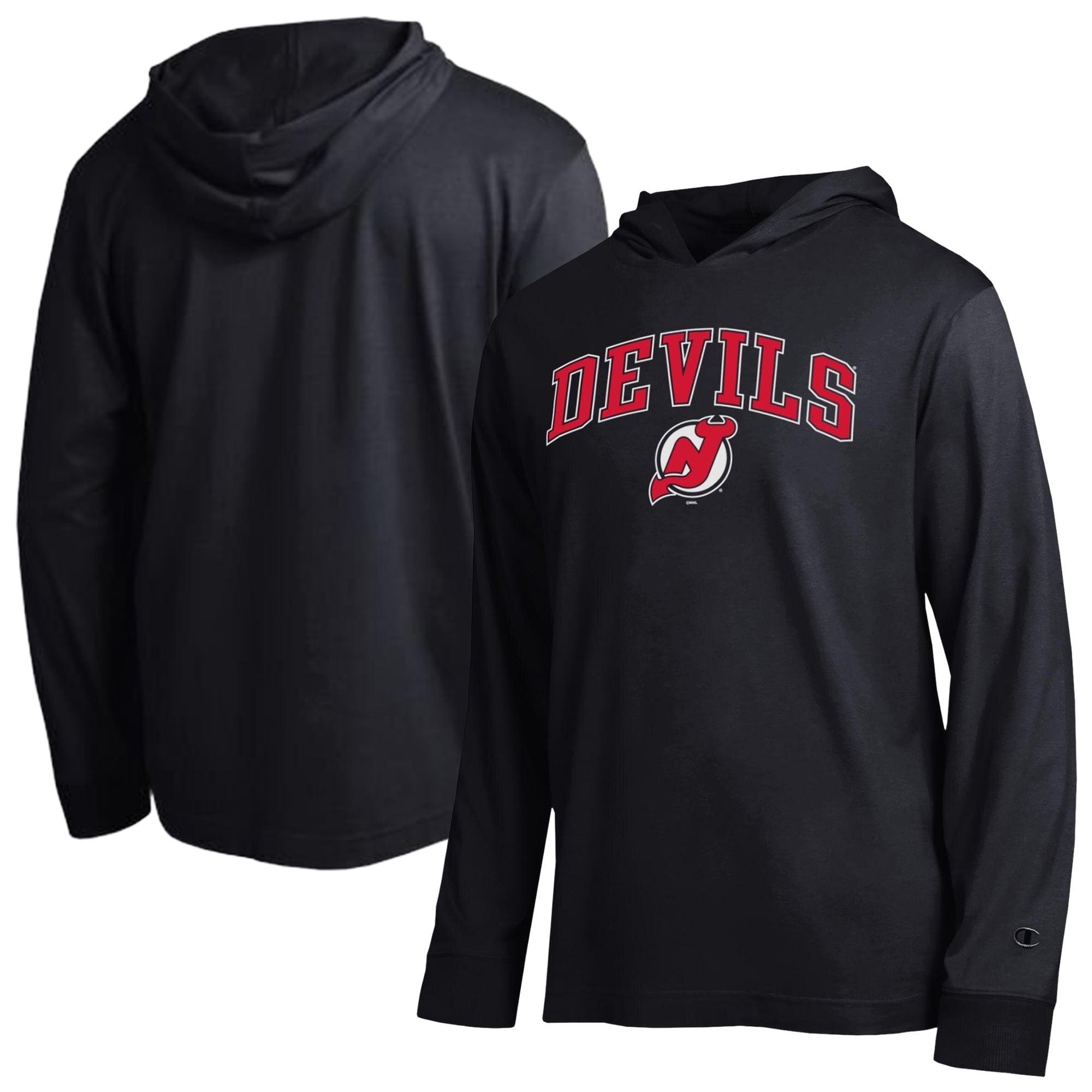 T-shirt à manches longues et capuche léger Champion noir New Jersey Devils All-Star pour homme
