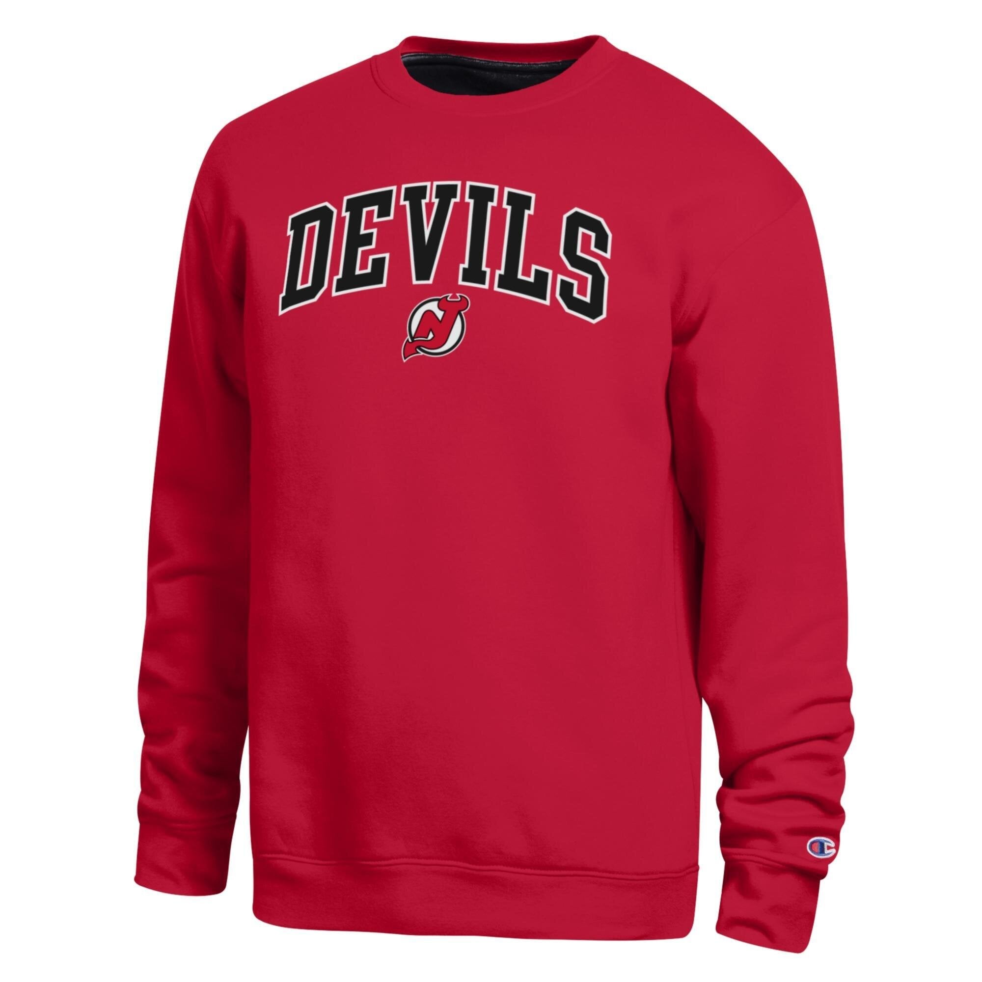 Men's Champion Red New Jersey Devils Contrast Sweatshirt