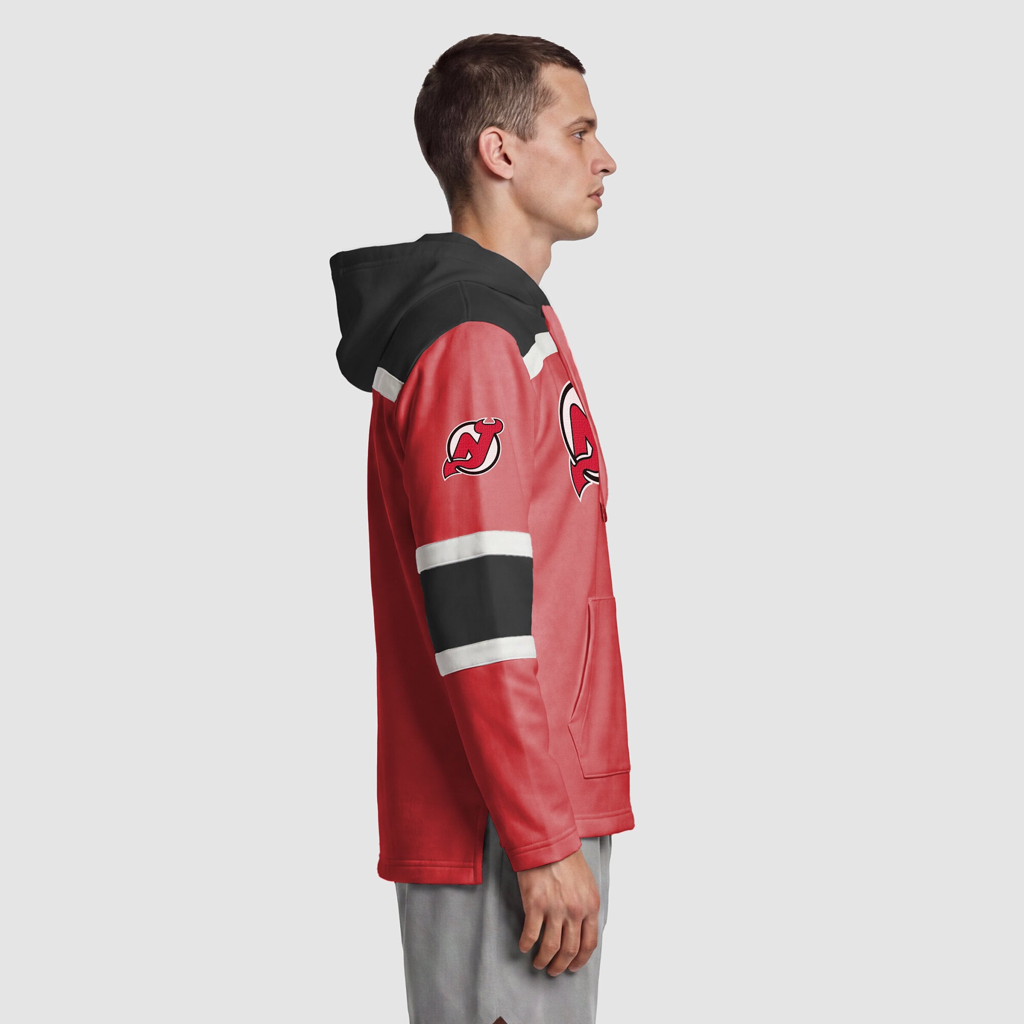 Sweat à capuche polaire de hockey Champion rouge New Jersey Devils pour homme
