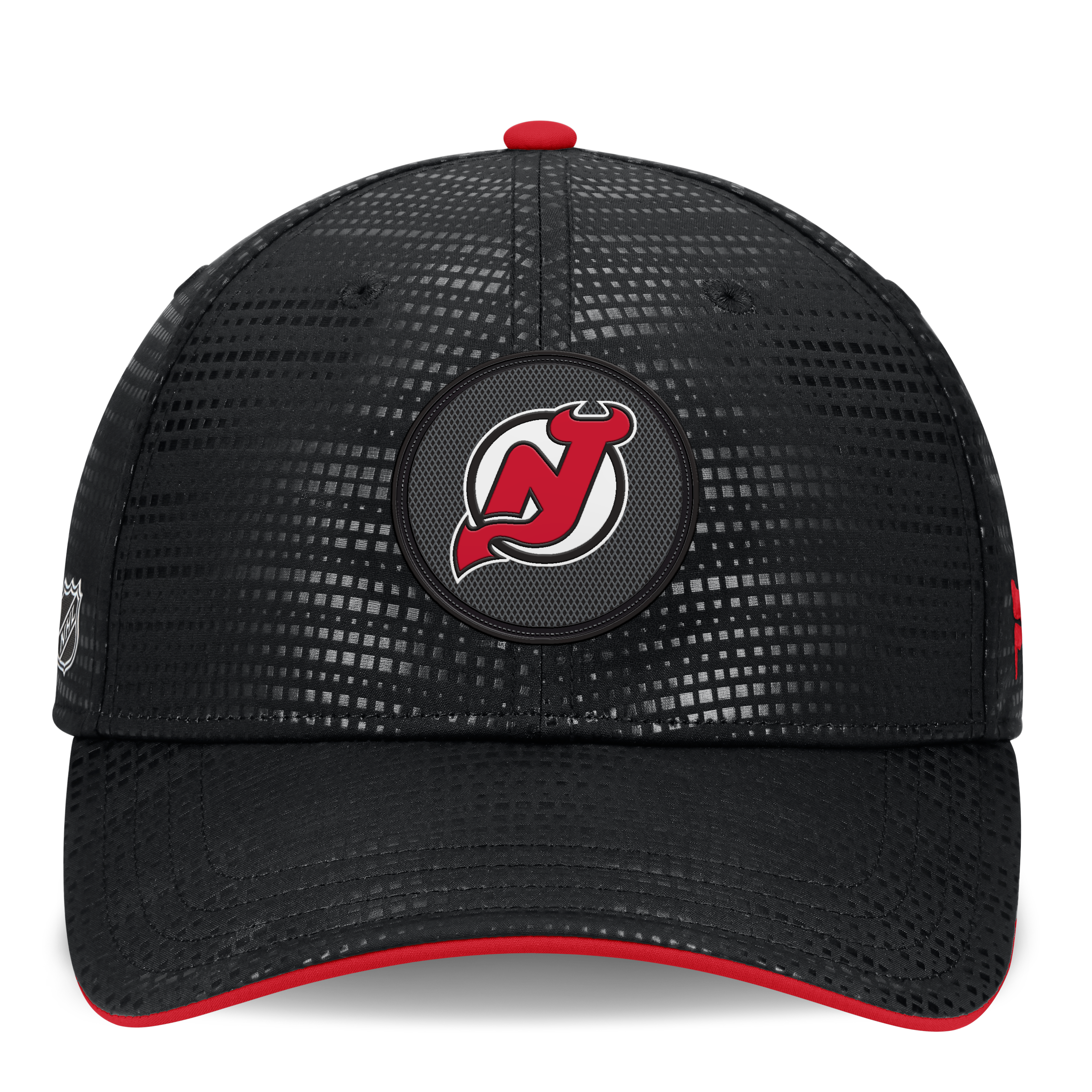 Men's Fanatics Black New Jersey Devils Authentic Pro Rink Debossed Stretch Fit Hat
