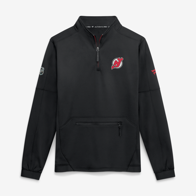 New Jersey Devils Fanatics Authentic Pro Rink Fleece Quarter-Zip Pullover - Black