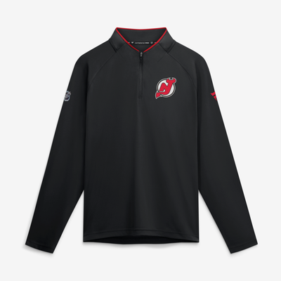 New Jersey Devils Fanatics Authentic Pro Rink Lightweight Quarter-Zip Pullover - Black