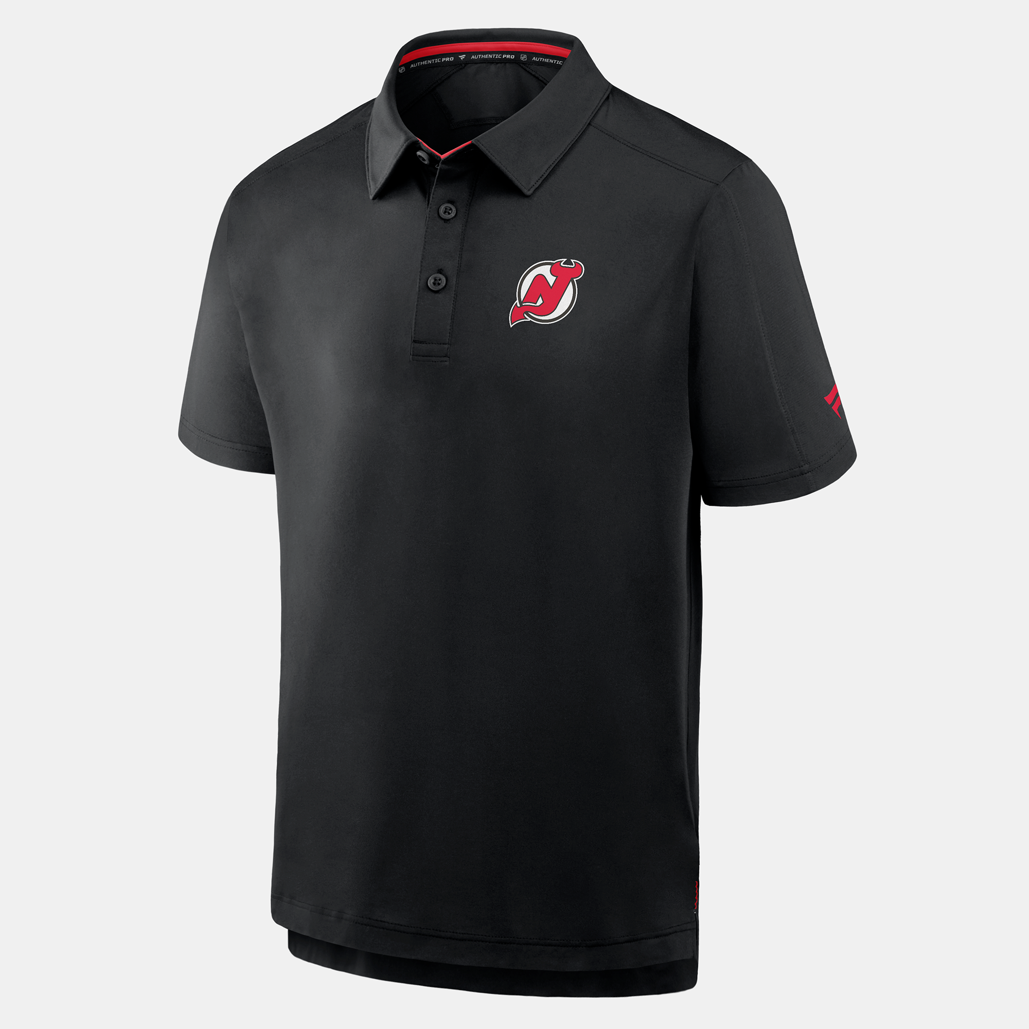 Men's Fanatics Black New Jersey Devils Authentic Pro Rink Polo