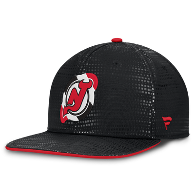 New Jersey Devils Fanatics Authentic Pro Rink Square Visor Snapback Hat - Black