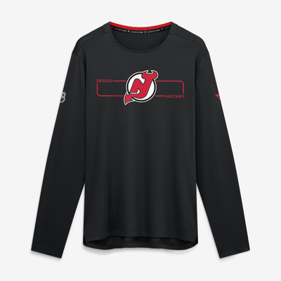 New Jersey Devils Fanatics Authentic Pro Rink Tech Long Sleeve T-Shirt - Black