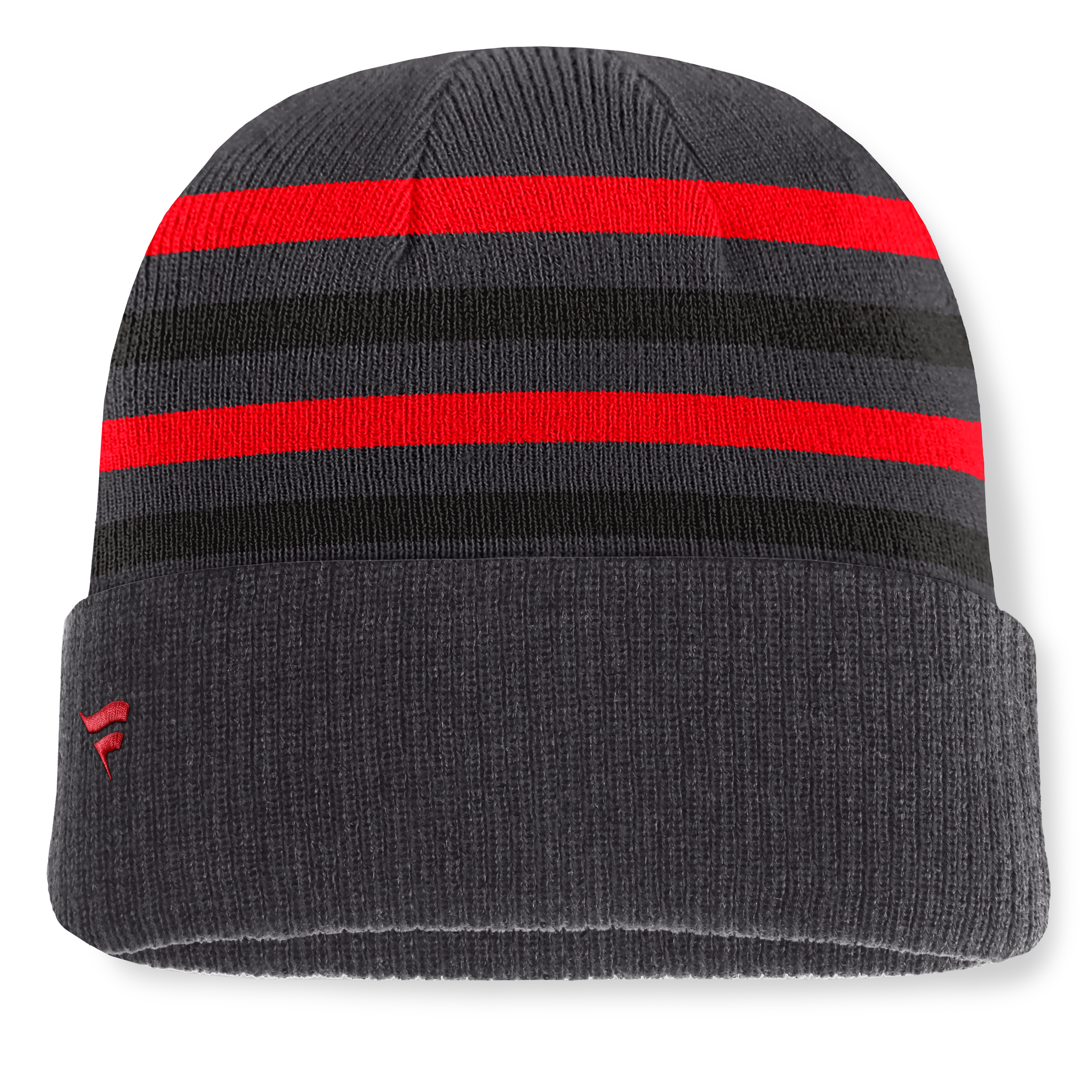 Bonnet à revers rayé à nouage Fanatics noir New Jersey Devils pour homme