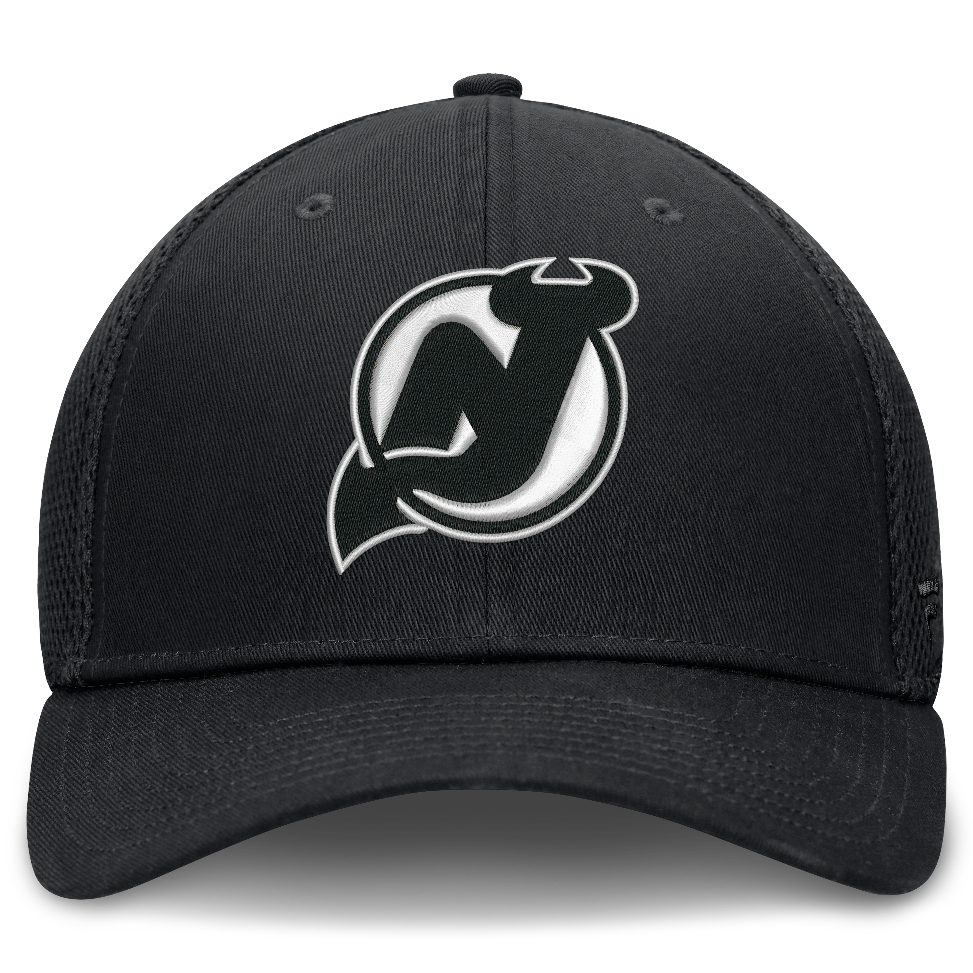Casquette extensible à dos en maille ton sur Fanatics noire pour homme, New Jersey Devils