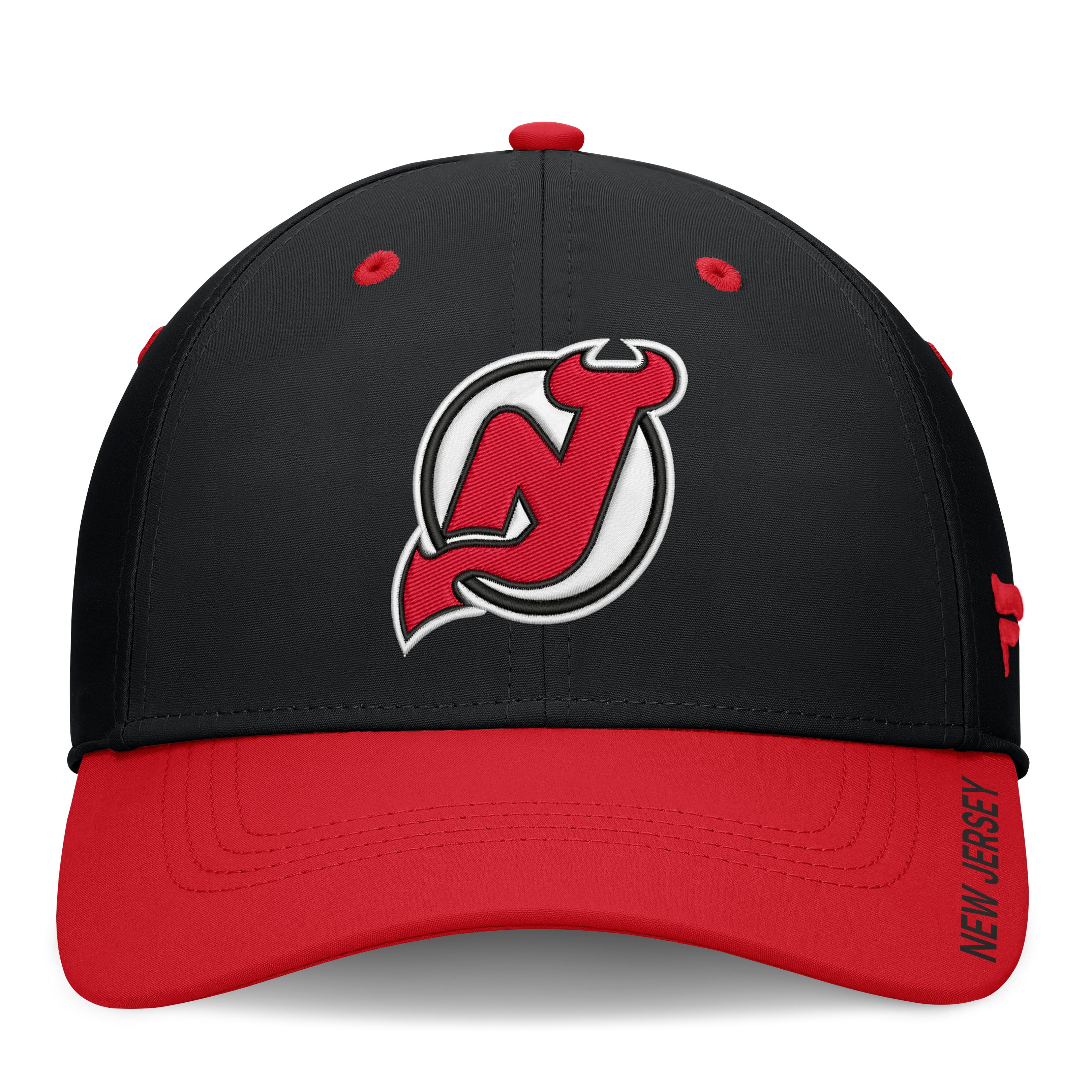 Men's Fanatics Black/Red New Jersey Devils Authentic Pro Rink Stretch Hat