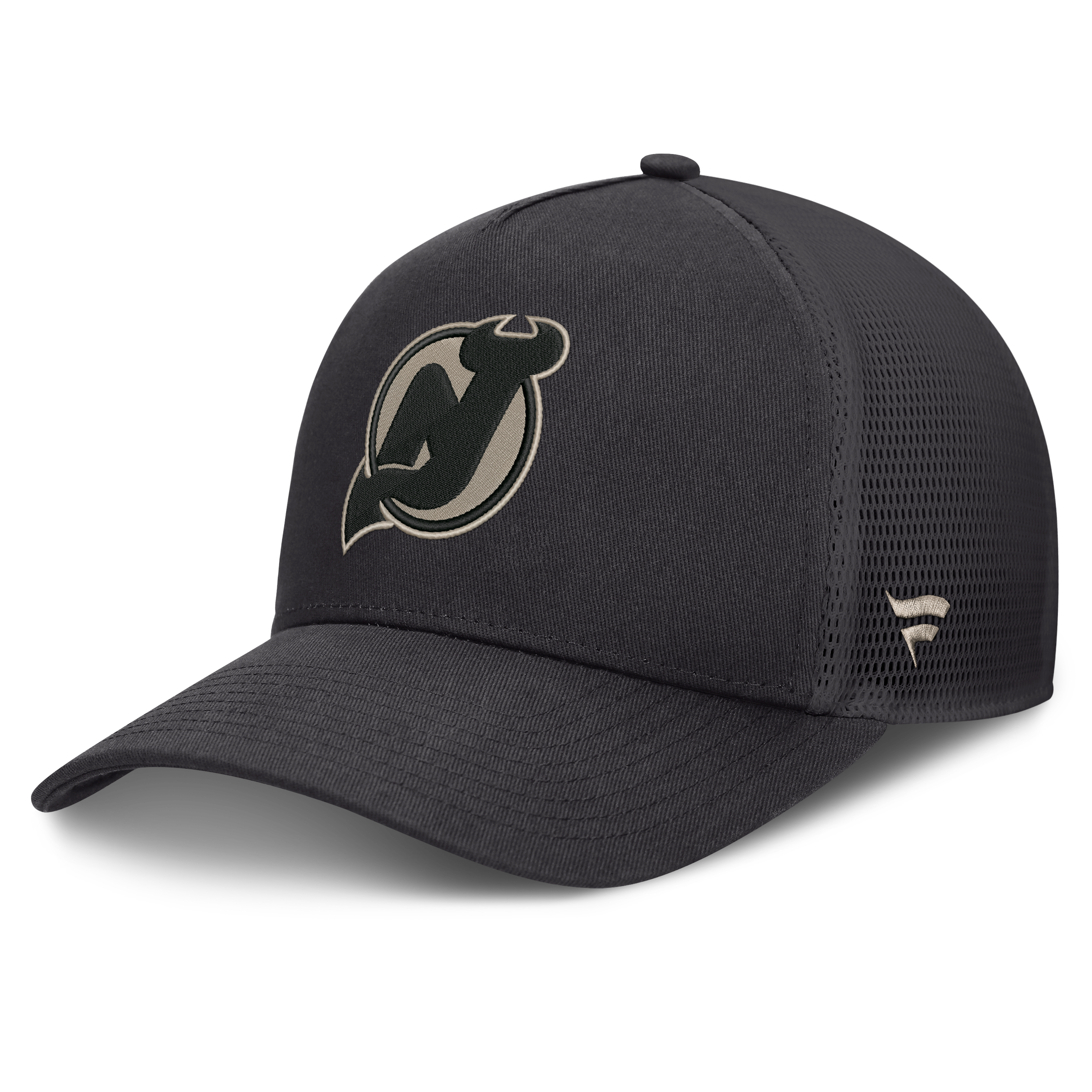 Casquette Fanatics Charcoal New Jersey Devils Road Soft Wash A-Frame Meshback pour homme