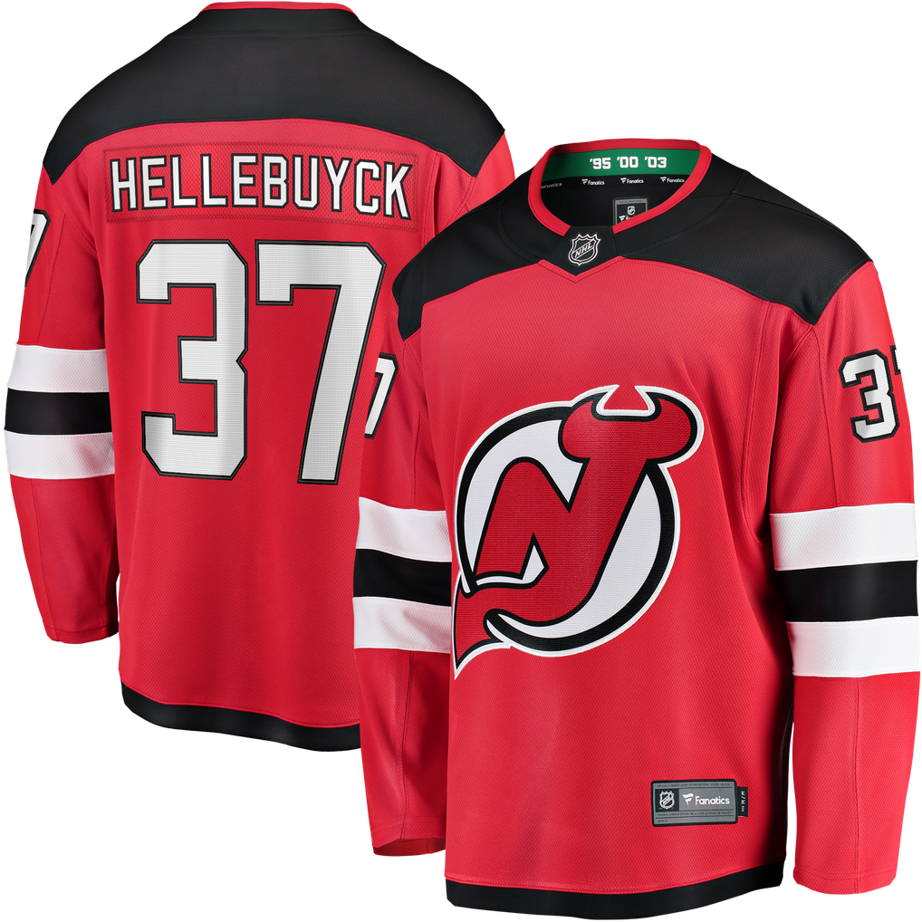 Men's New Jersey Devils Connor Hellebuyck Fanatics Red Home Breakaway ...