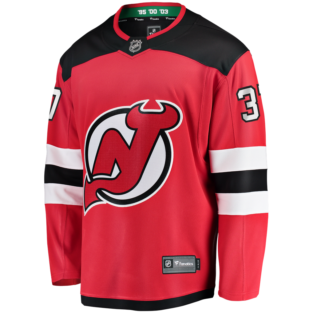 Men's New Jersey Devils Connor Hellebuyck Fanatics Red Home Breakaway ...