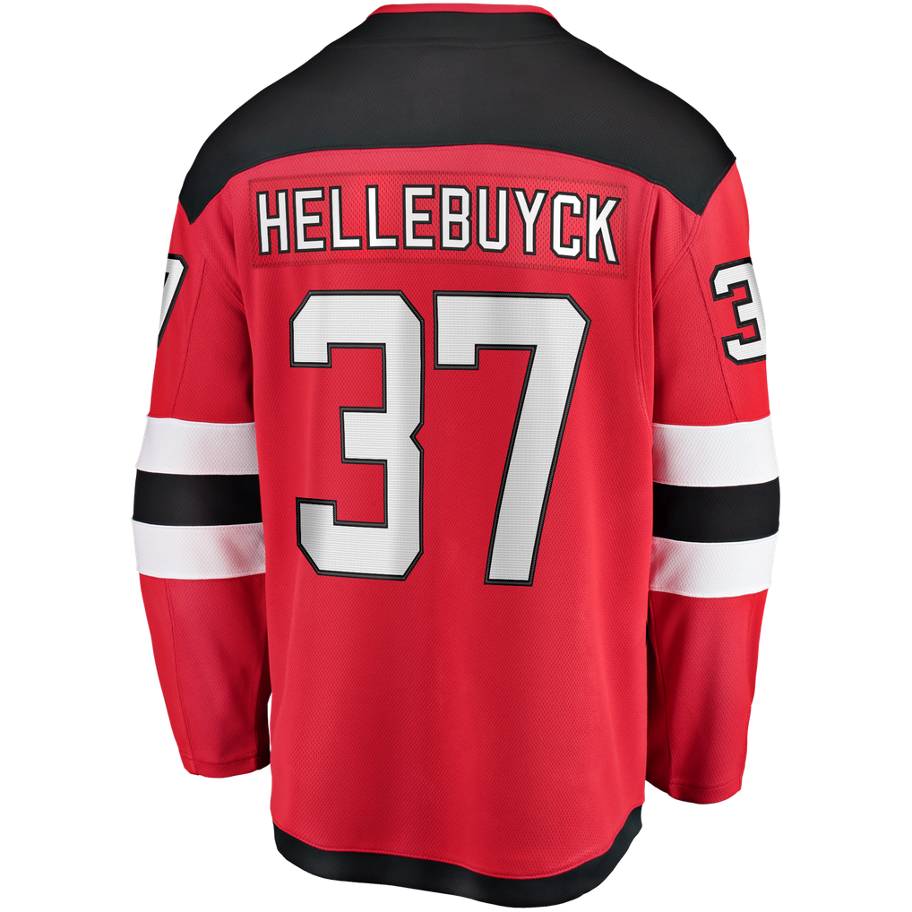 Men's New Jersey Devils Connor Hellebuyck Fanatics Red Home Breakaway ...