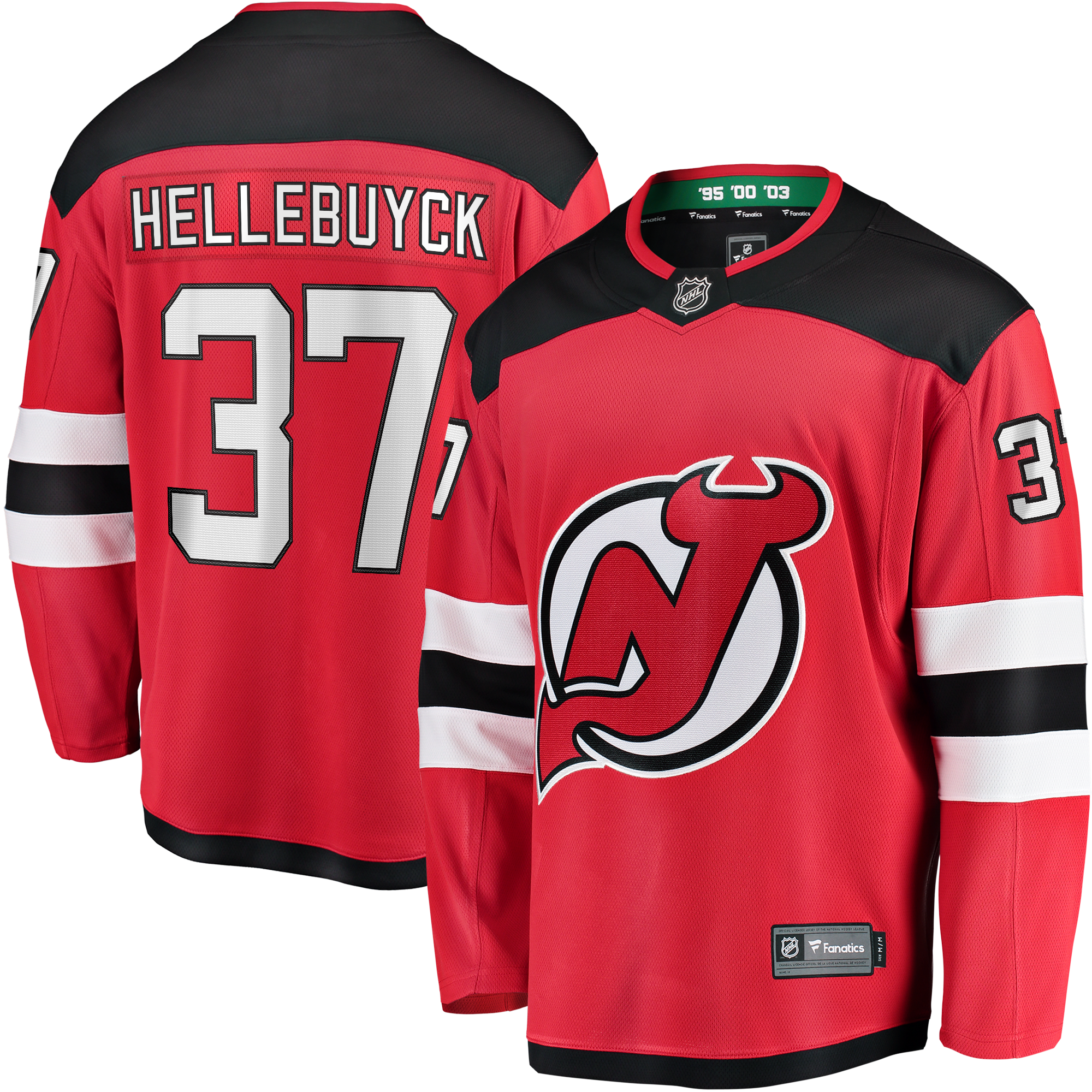 Men's New Jersey Devils Connor Hellebuyck Fanatics Red Home Breakaway ...