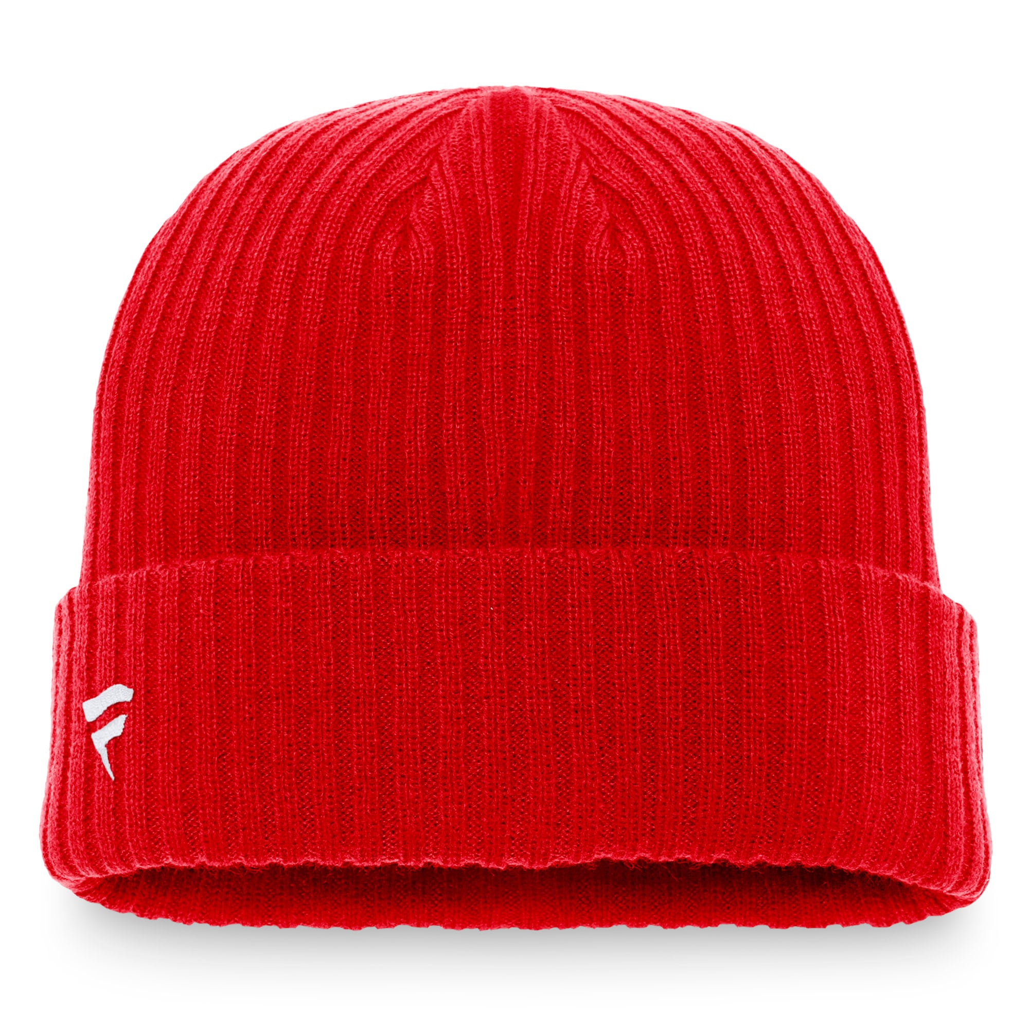 Bonnet en tricot à revers avec logo principal Fanatics Red New Jersey Devils Core pour hommes