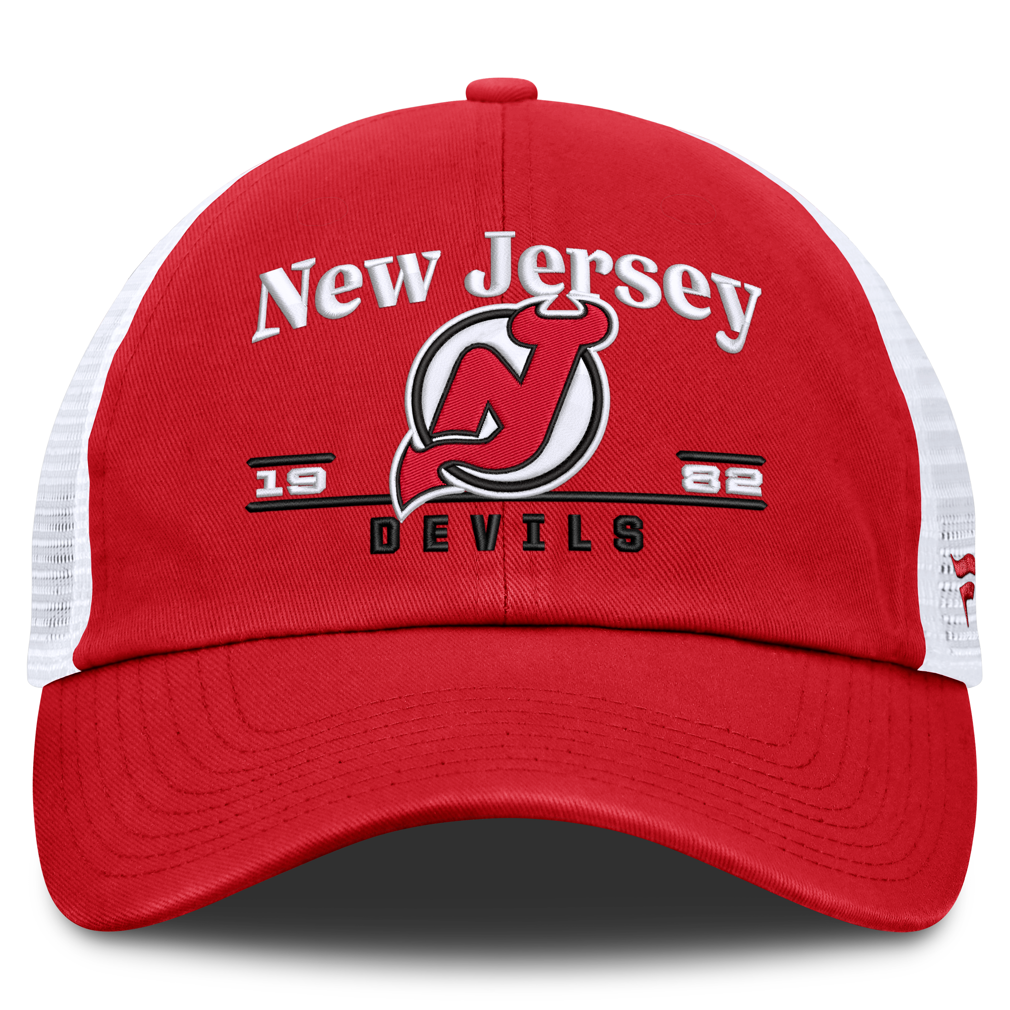 Casquette trucker ajustable Fanatics rouge New Jersey Devils Fundamental Underline pour homme