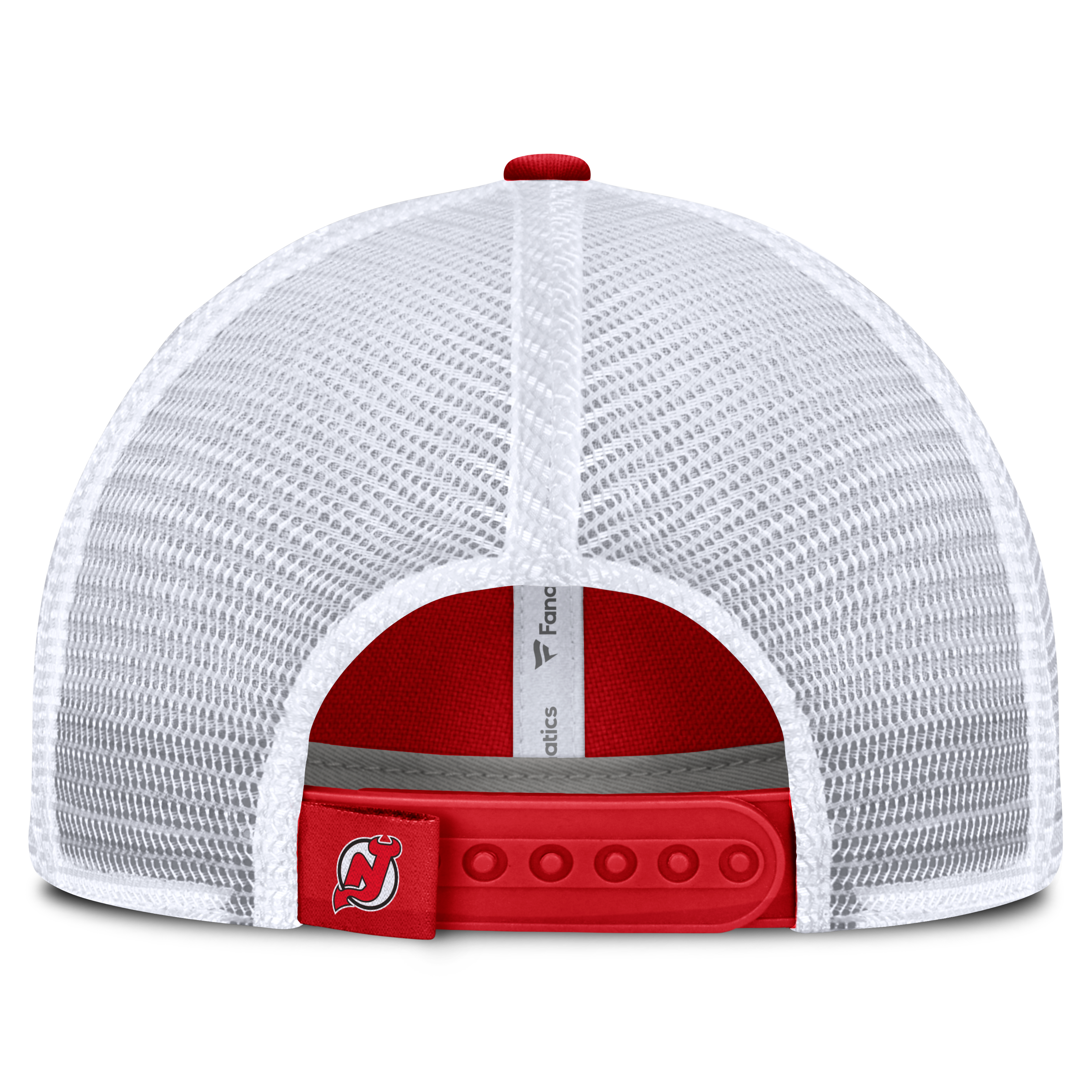 Casquette trucker ajustable Fanatics rouge New Jersey Devils Fundamental Underline pour homme