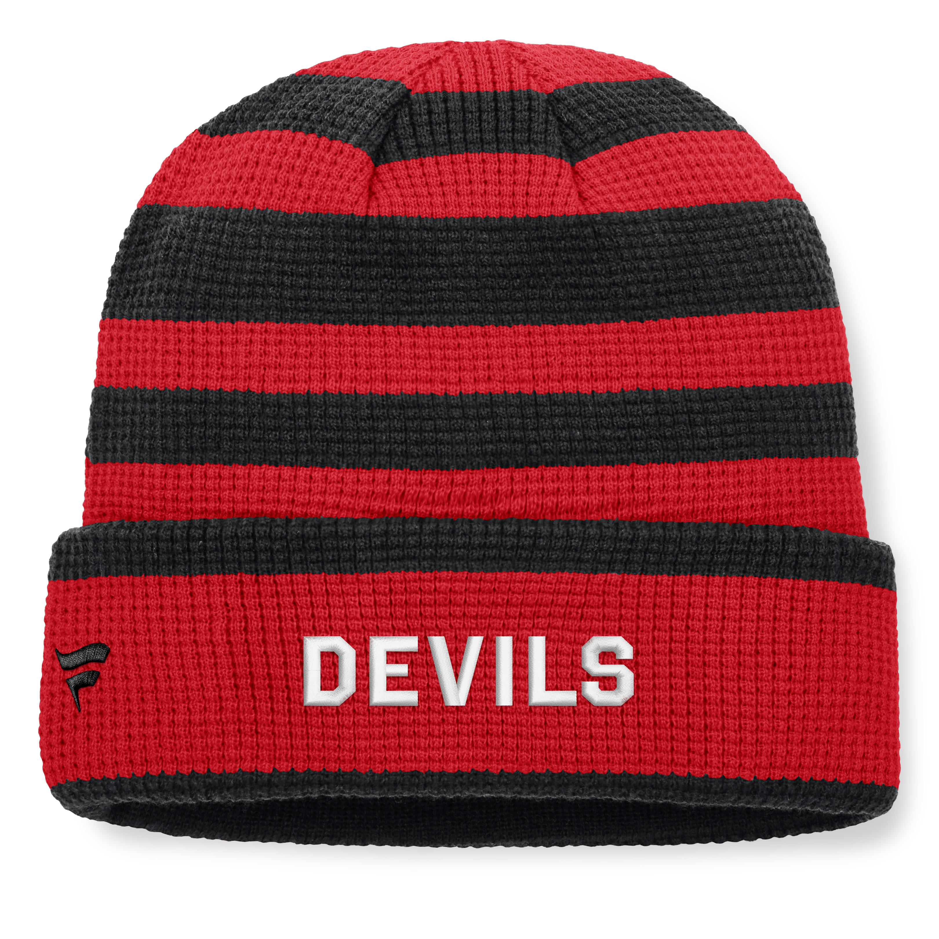 Bonnet à revers Fanatics rouge/noir New Jersey Devils Fundamental Steady pour homme