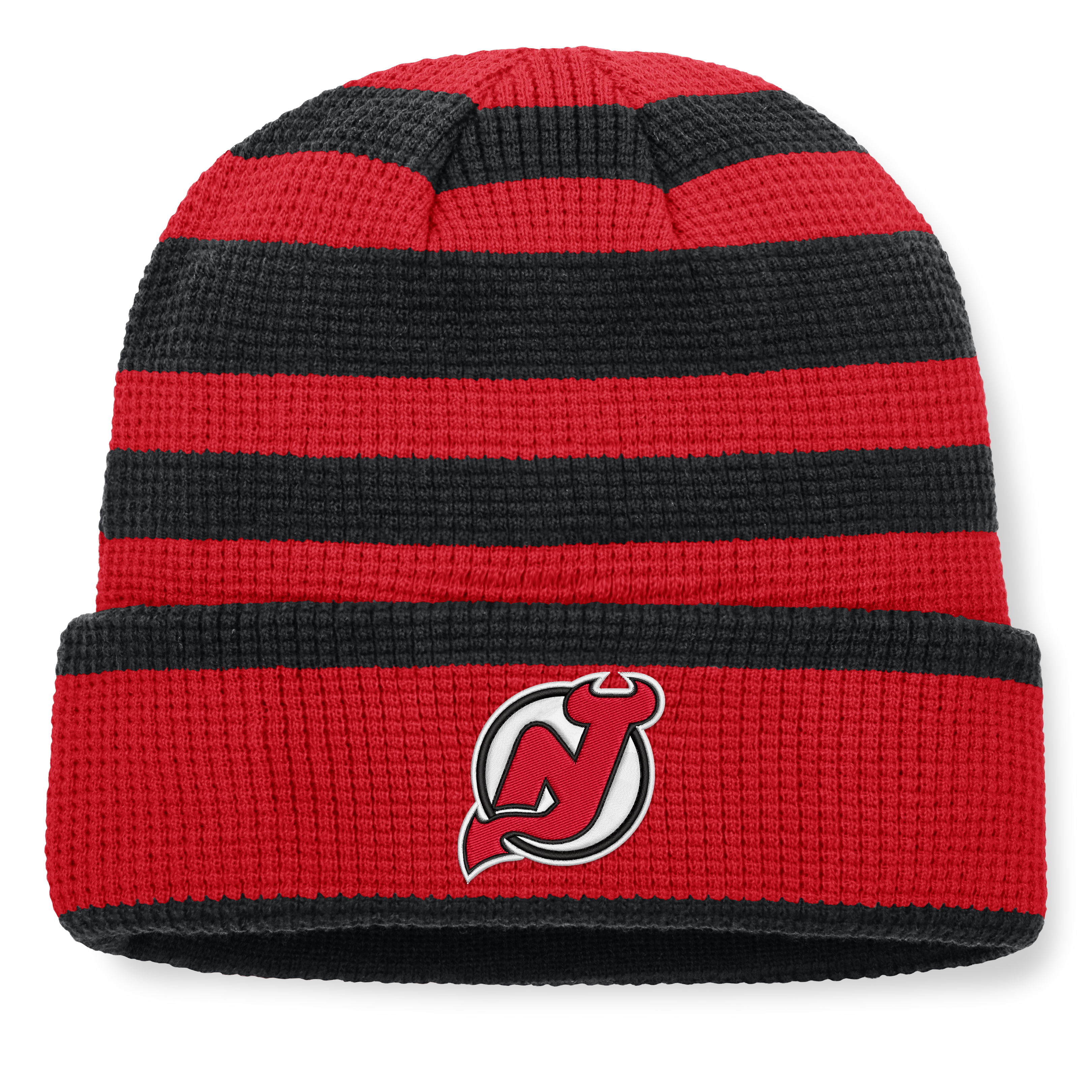 Bonnet à revers Fanatics rouge/noir New Jersey Devils Fundamental Steady pour homme