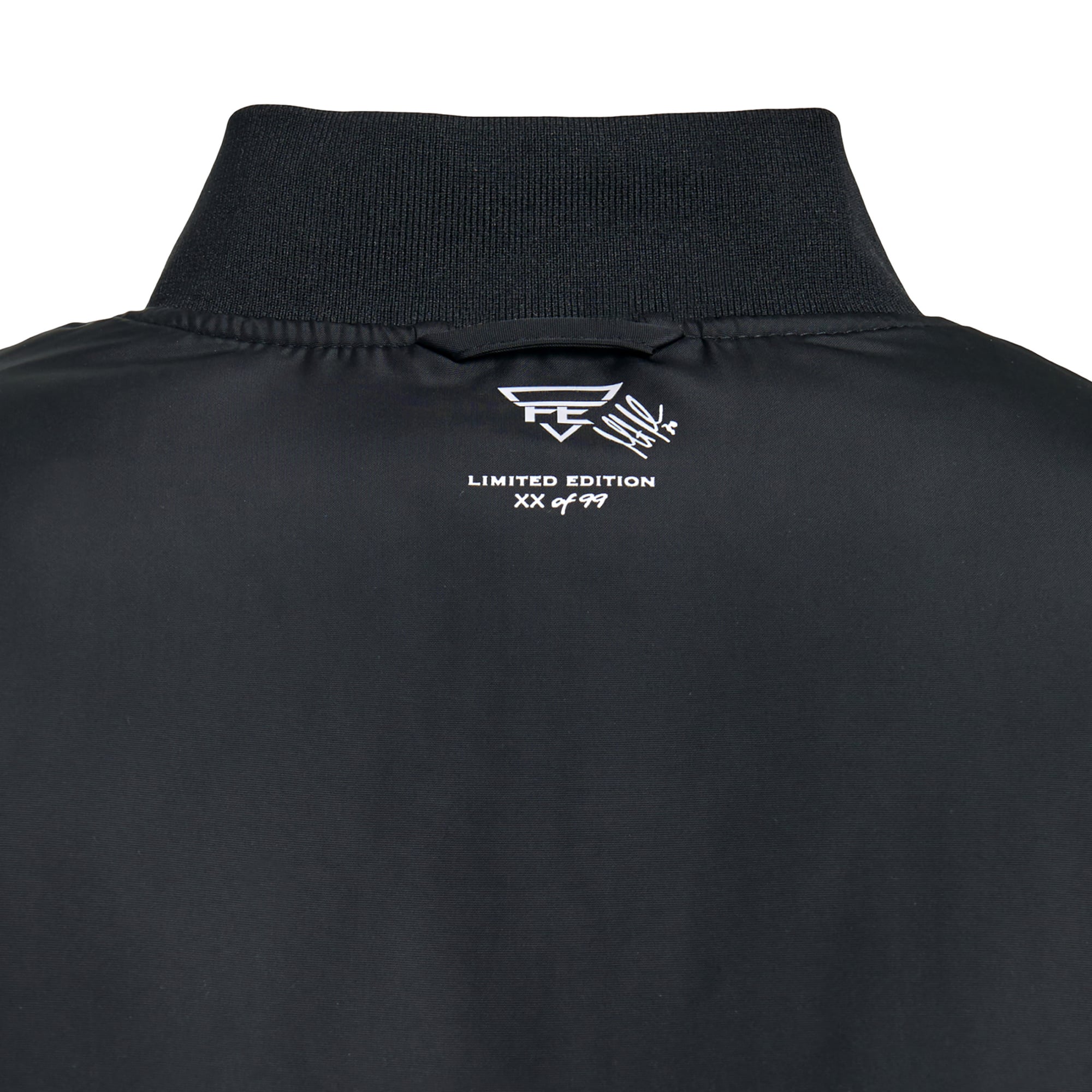Veste bomber réversible zippée intégrale FE Martin Brodeur noire pour homme, New Jersey Devils
