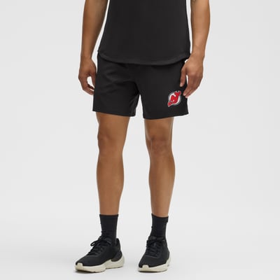 Men's New Jersey Devils lululemon Black Pace Breaker Linerless Short 7"