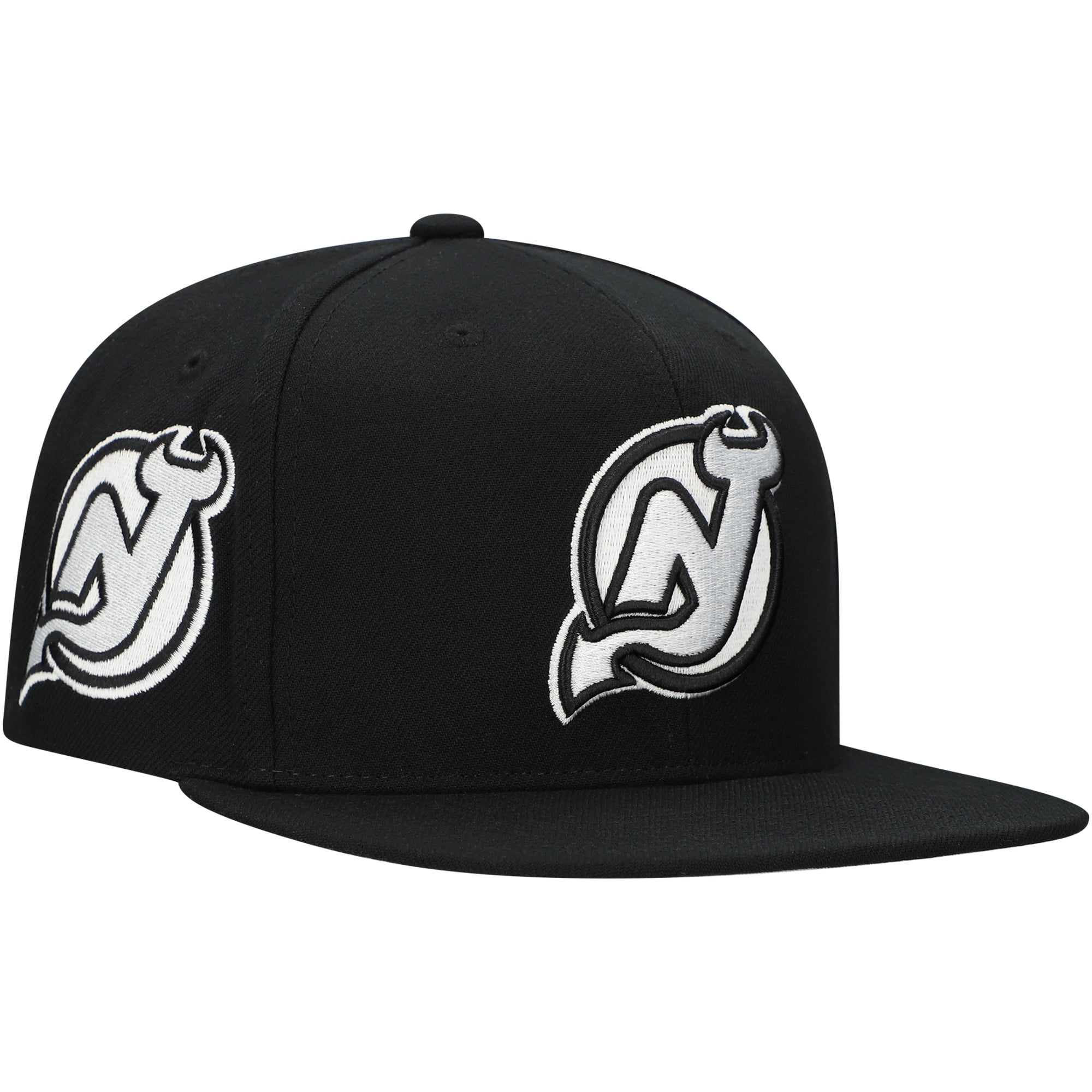 Men's Mitchell & Ness  Black New Jersey Devils Team Snapback Hat