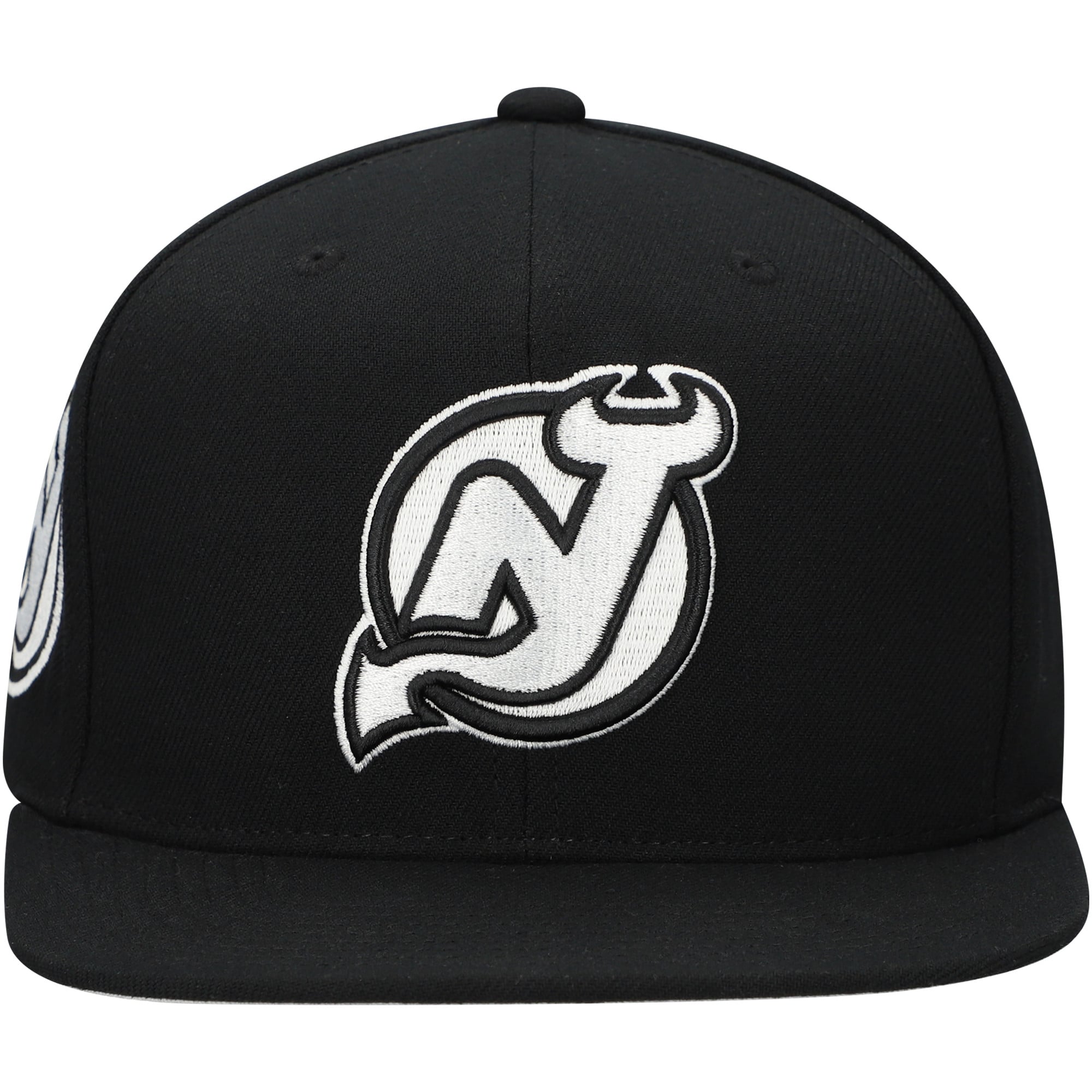 Men's Mitchell & Ness  Black New Jersey Devils Team Snapback Hat