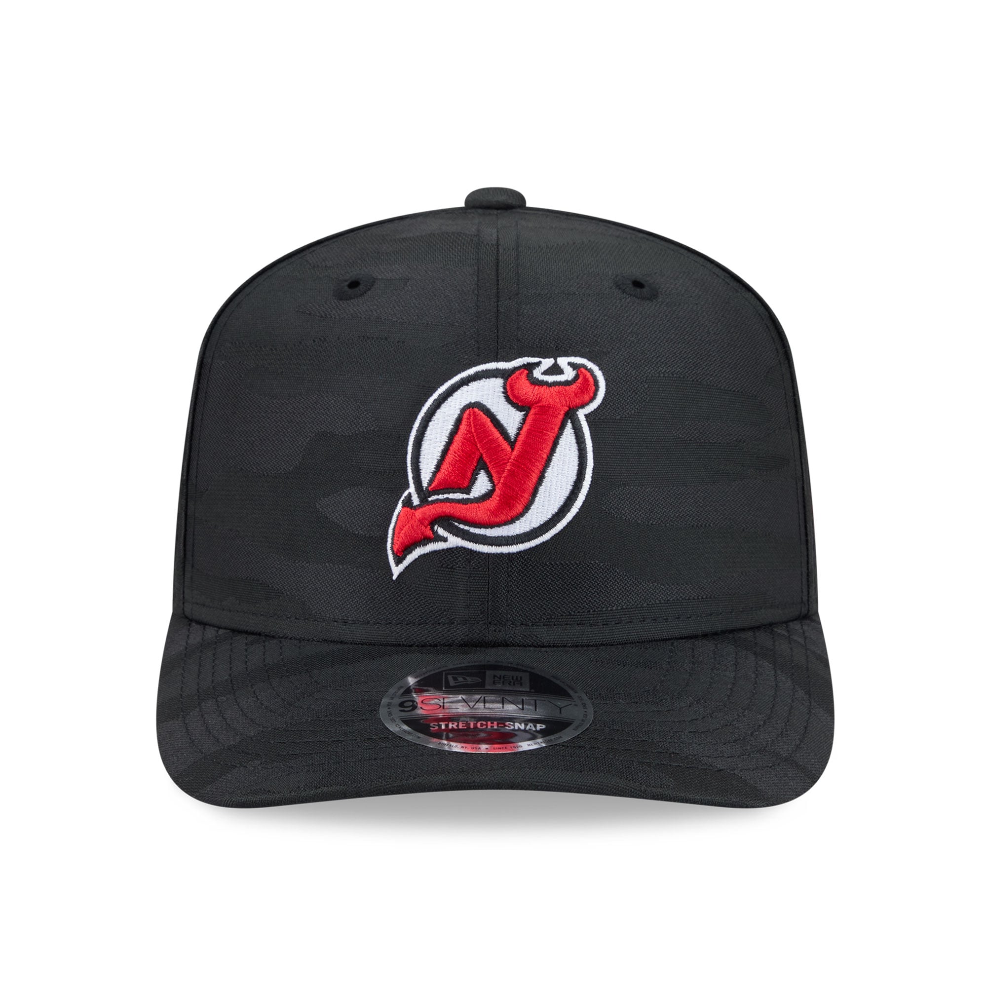 Casquette ajustable perforée New Era noire New Jersey Devils Camo 9SEVENTY pour homme