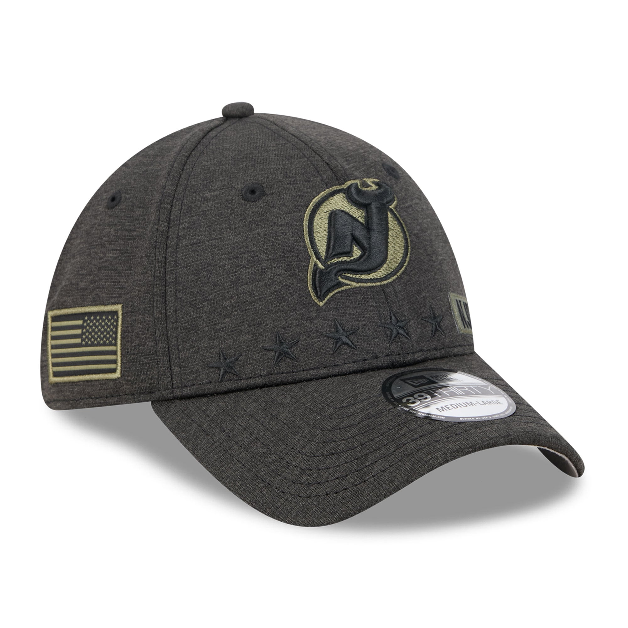Casquette New Era Stealth Mode Flex 39Thirty Stretch noire pour homme