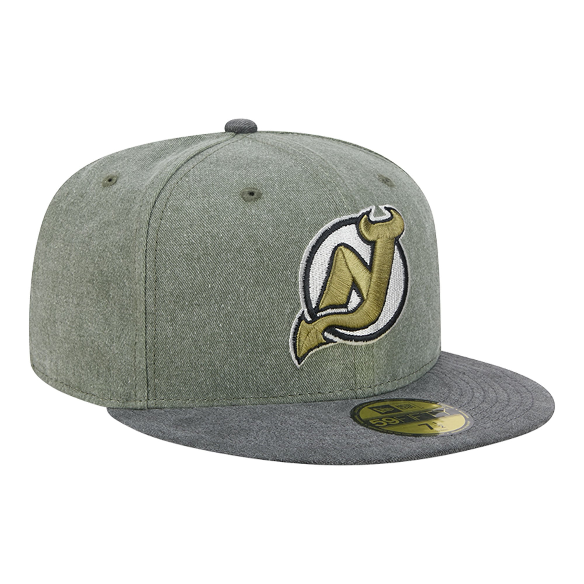 Men's New Era Olive/Black Jersey Devils Roll Call 59FIFTY Fitted Hat