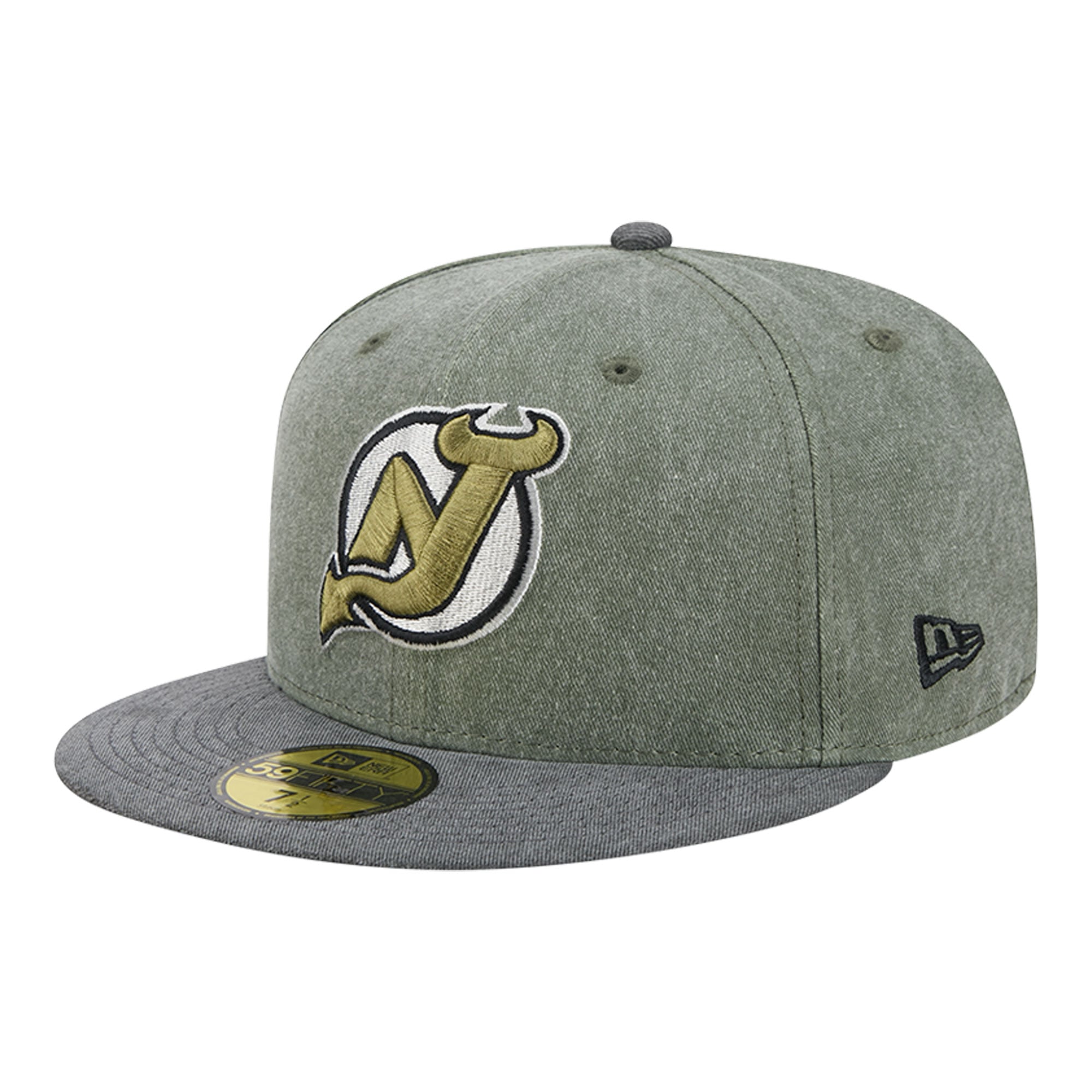 Men's New Era Olive/Black Jersey Devils Roll Call 59FIFTY Fitted Hat