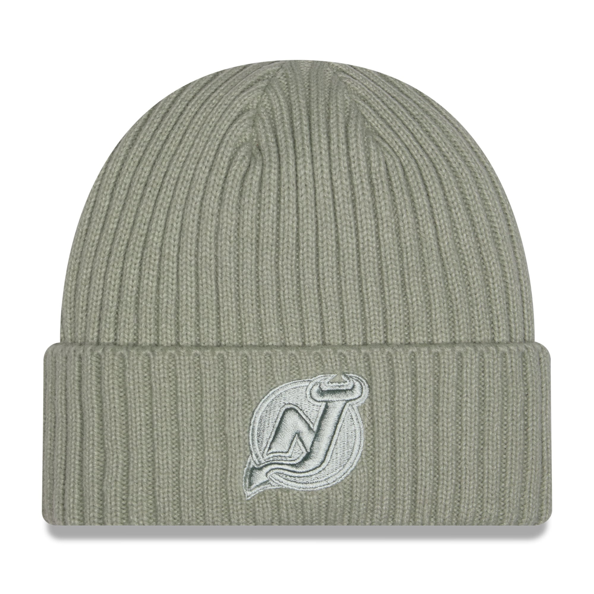 Bonnet à revers New Era vert sauge pour homme, New Jersey Devils, coloris assorti
