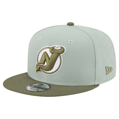 New Jersey Devils New Era Color Pack 9FIFTY Snapback Hat - Sage Green/Olive