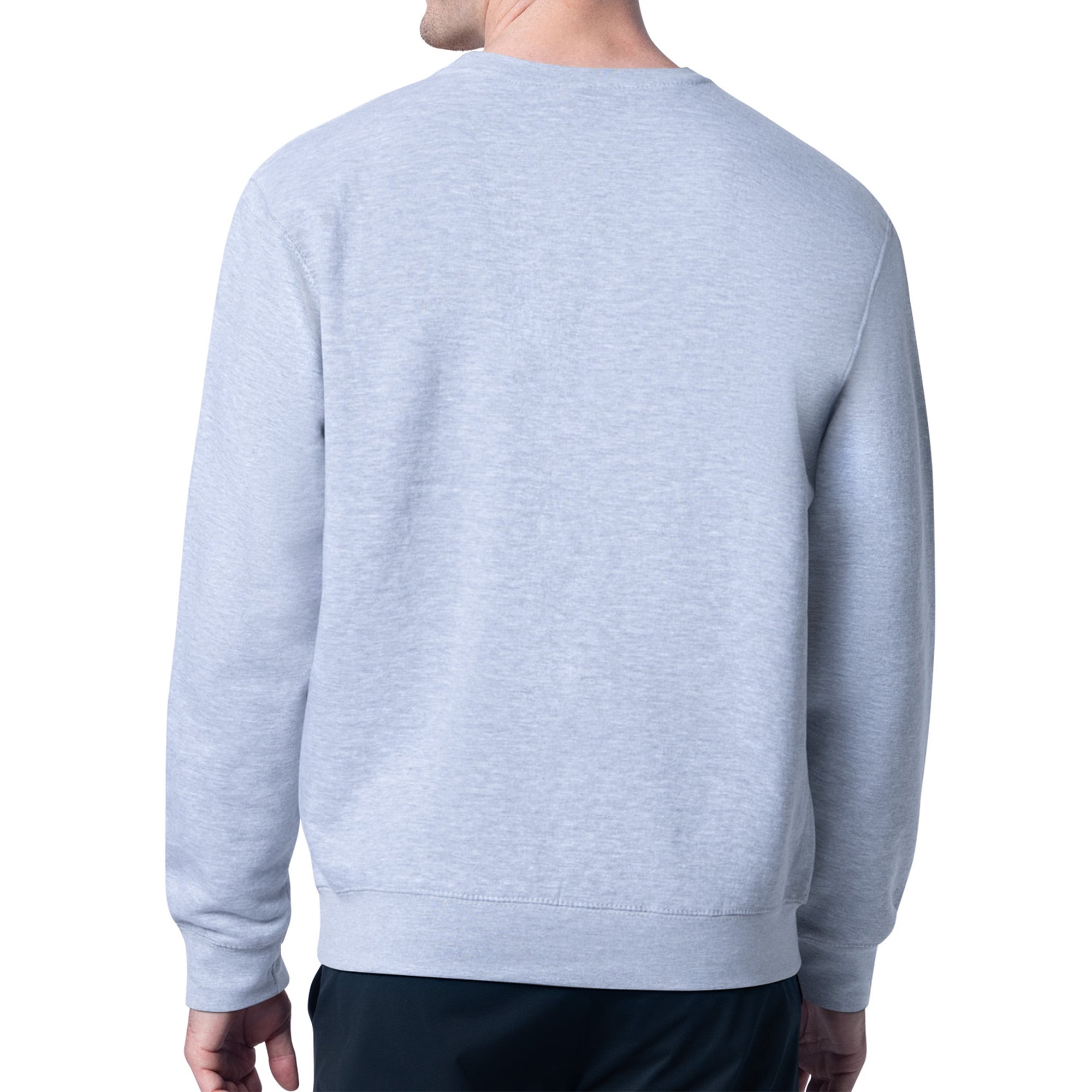 Men's Starter Heather Gray New Jersey Devils Mesh Look Team Name Logo Pullover Sweatshirt