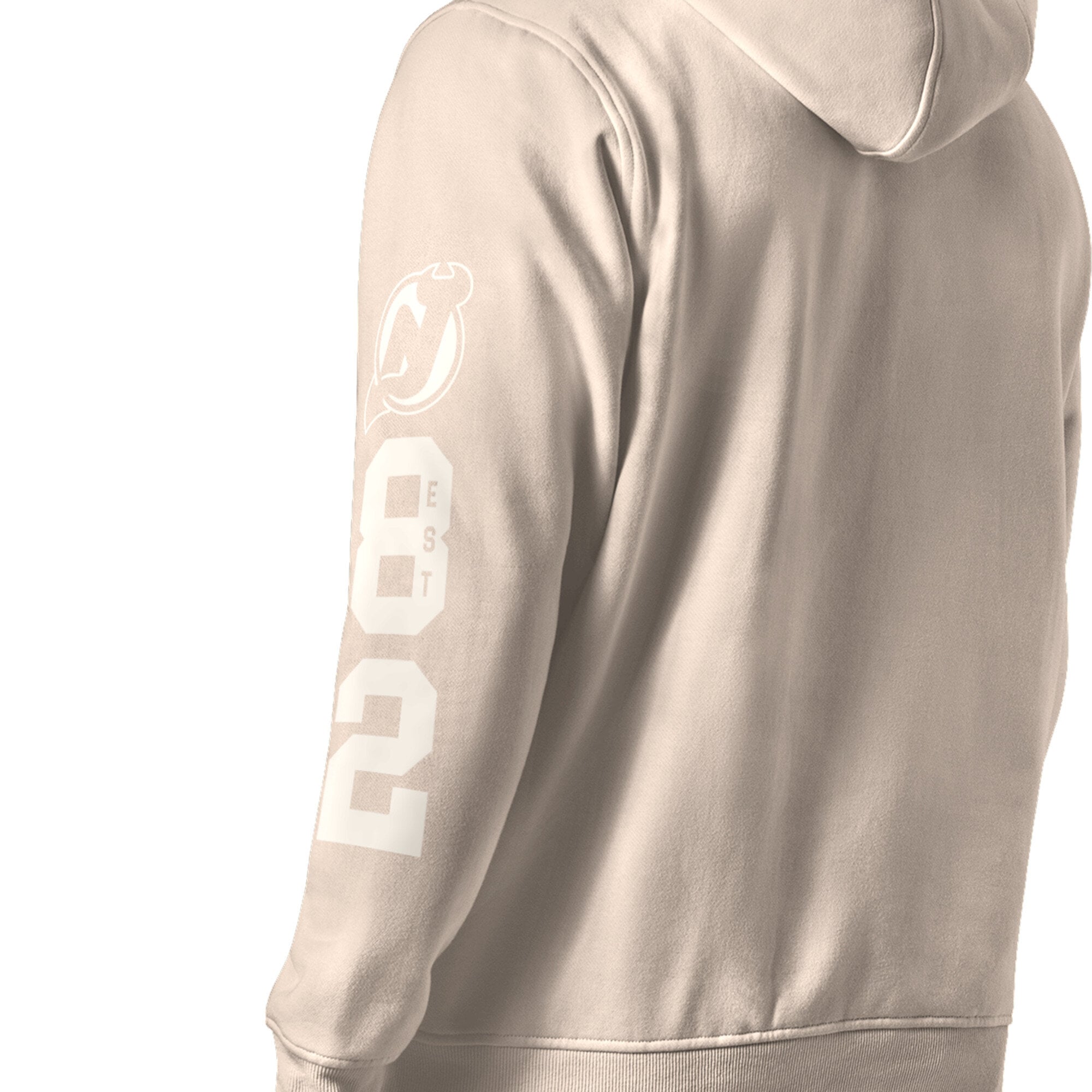 Sweat à capuche Starter beige pour homme, style vestiaire des New Jersey Devils