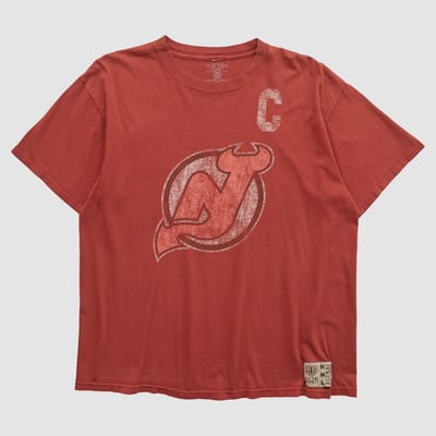 New Jersey Devils Old Time Hockey 2010s T-shirt - Red - L by Fanatics Real Vintage