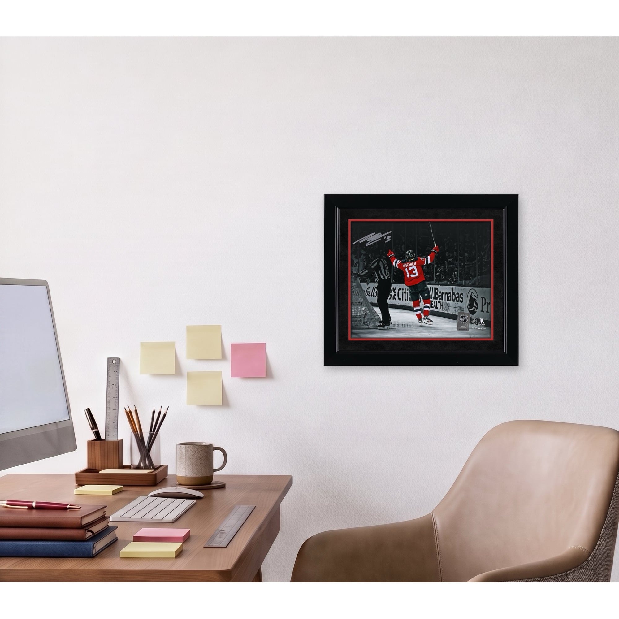 Nico Hischier New Jersey Devils Autographed 8" x 10" Celebration Spotlight Photograph