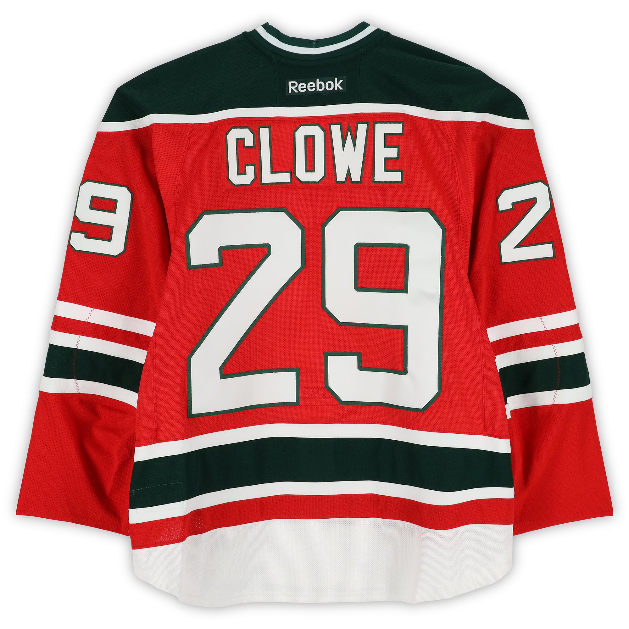 Ryane Clowe New Jersey Devils Practice-Used #29 Red Jersey vs. New York Rangers on January 26, 2014