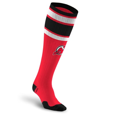 New Jersey Devils PRO Compression Unisex  Classic Stripe Over-the-Calf Compression Socks