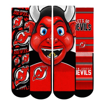  New Jersey Devils Rock Em Unisex Fan Favorites Three-Pack Crew Socks Set - Red