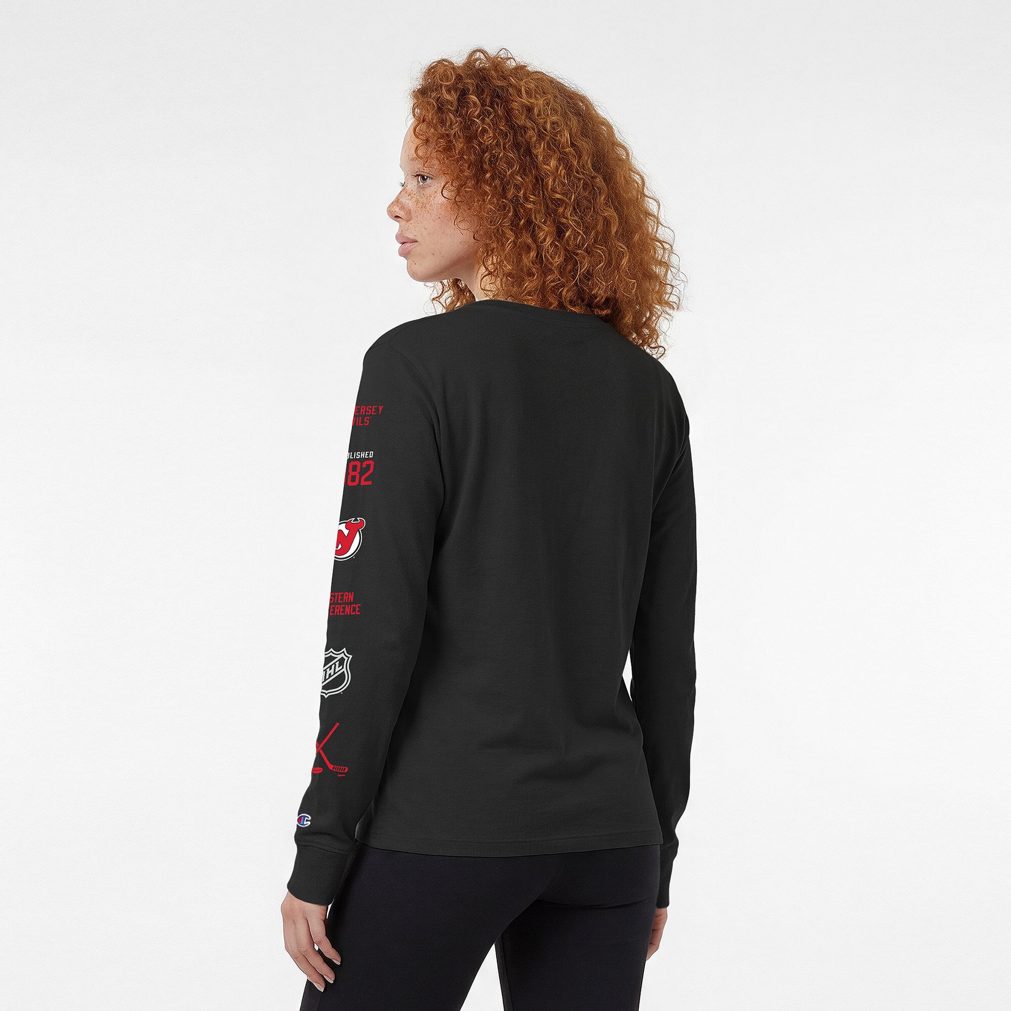 Women's Champion  Black New Jersey Devils Long Sleeve T-Shirt