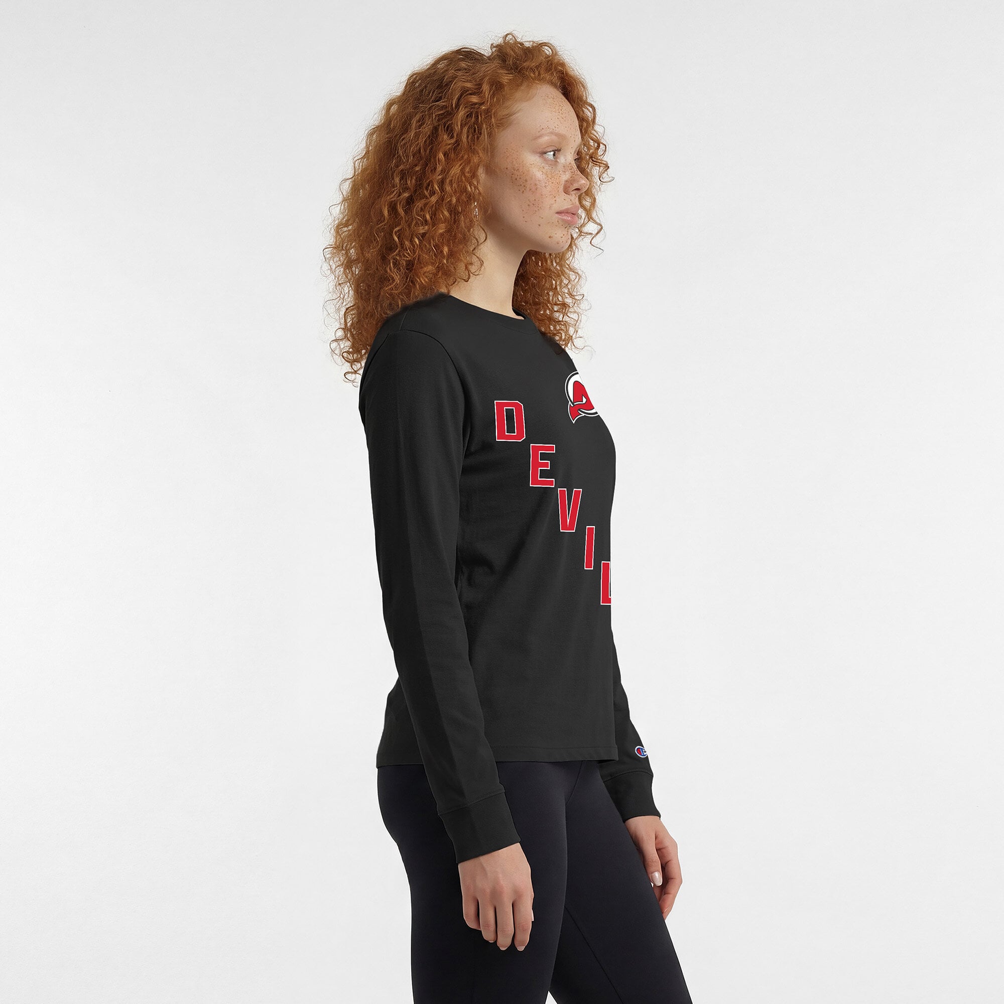Women's Champion  Black New Jersey Devils Long Sleeve T-Shirt