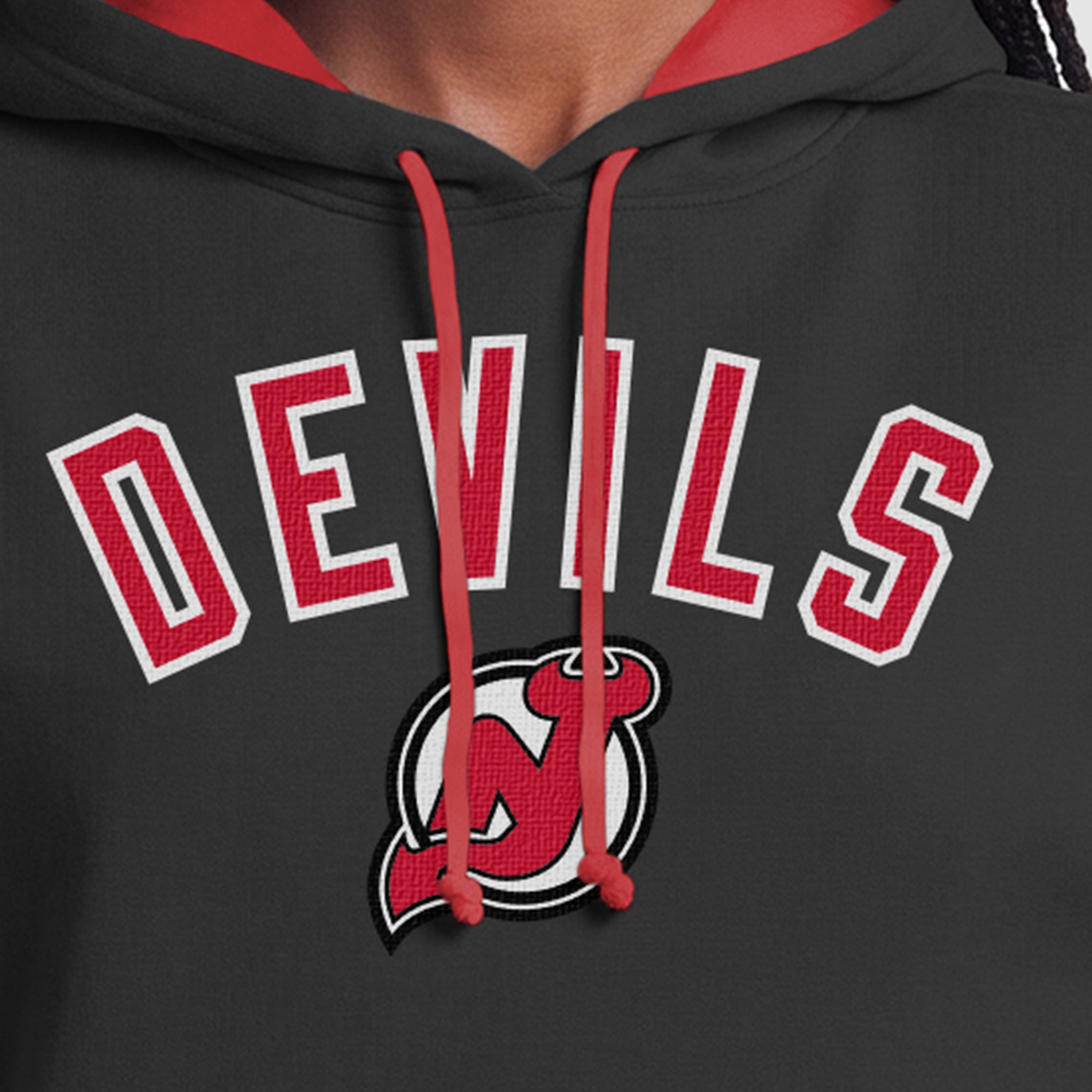 Sweat à capuche noir Champion New Jersey Devils pour femmes