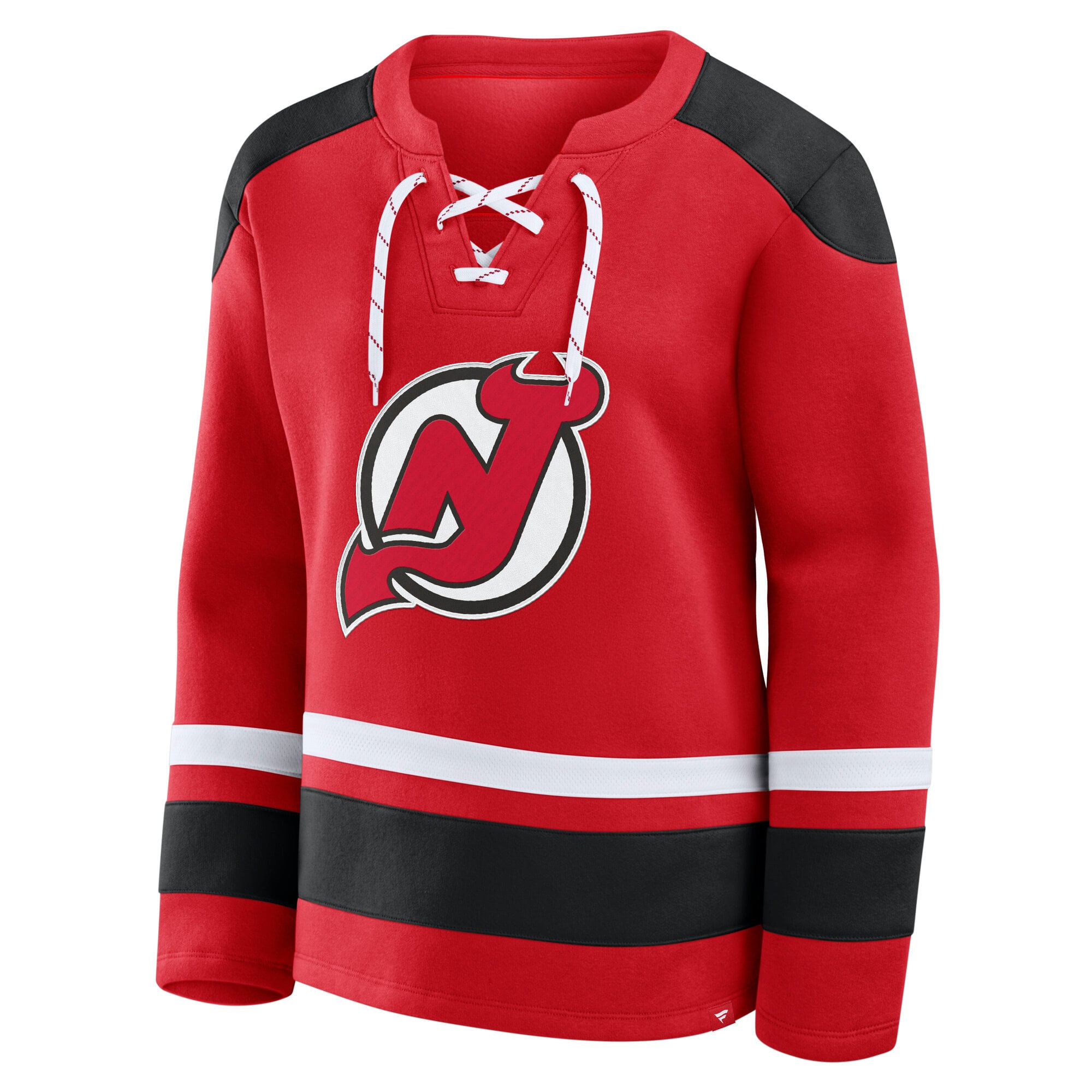 Sweat-shirt à manches longues et lacets rouge New Jersey Devils Icing de Fanatics Athletic pour femme