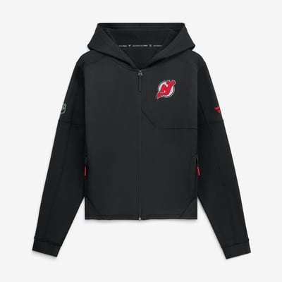 New Jersey Devils Fanatics Women's Authentic Pro Rink Full-Zip Hoodie - Black